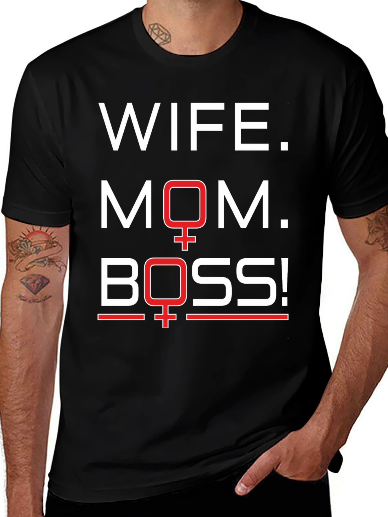 Wife Mom Boss T-Shirt - Empowering Womens Tee