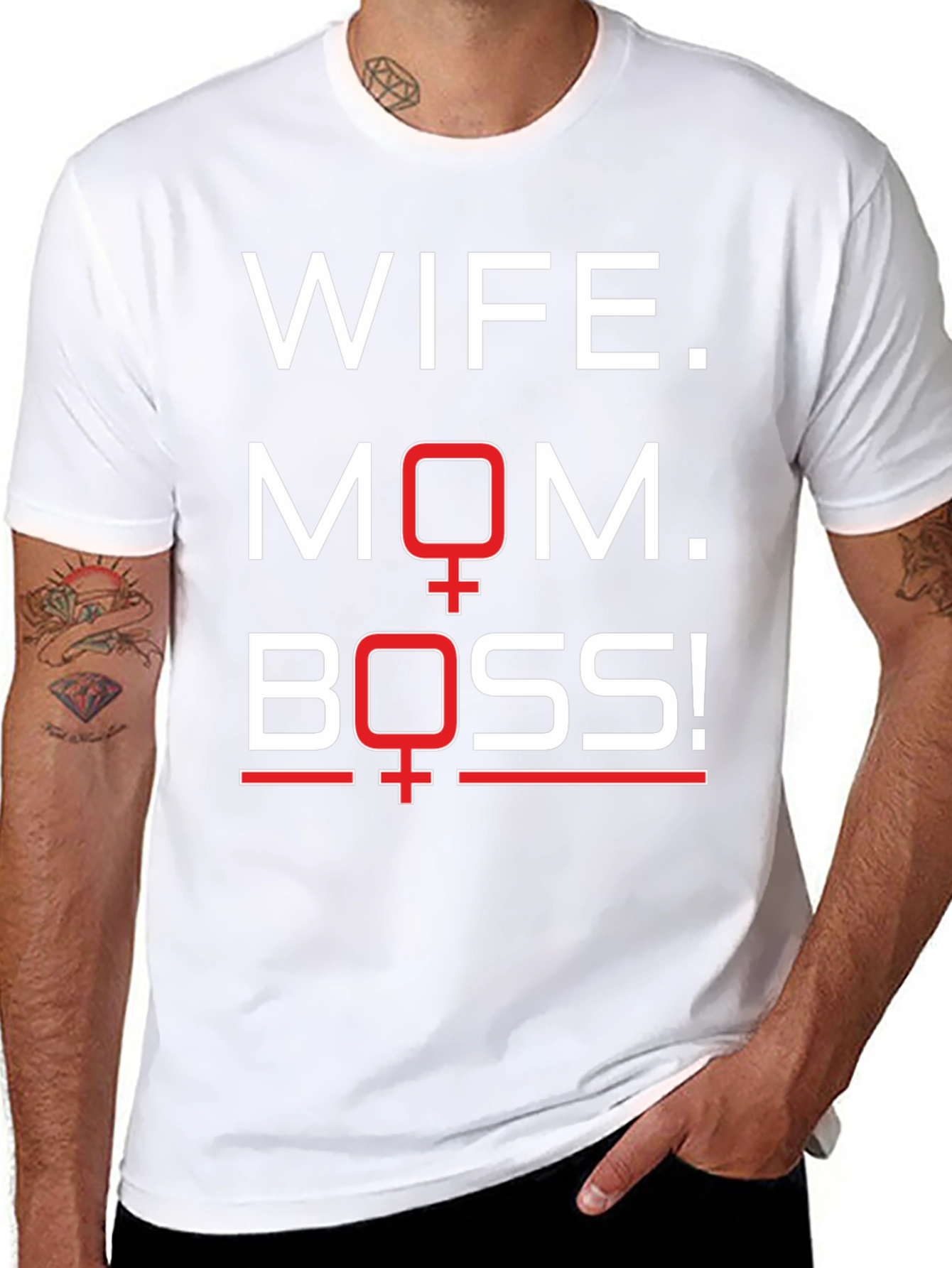 Wife Mom Boss T-Shirt - Empowering Womens Tee