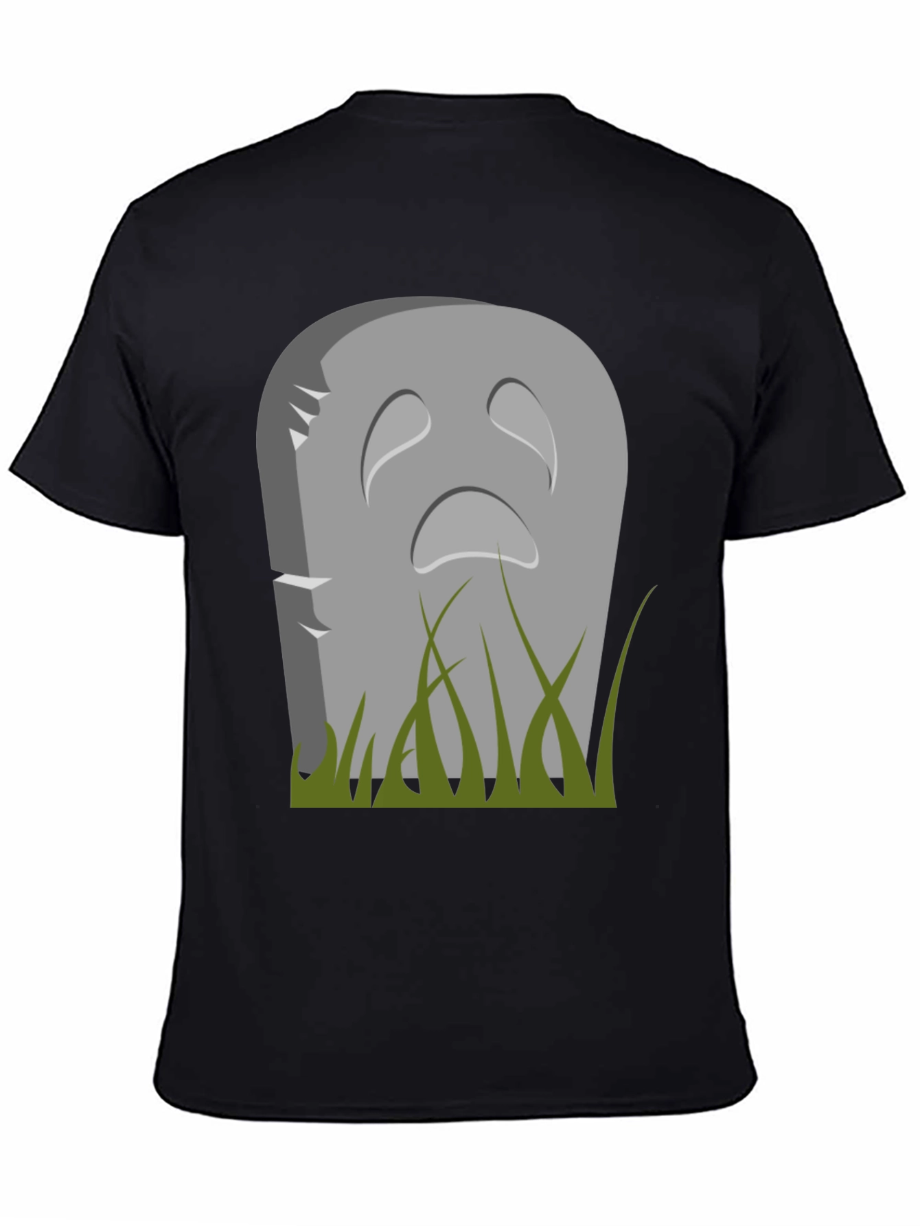 Sad Tombstone Graphic Tee - Halloween Apparel