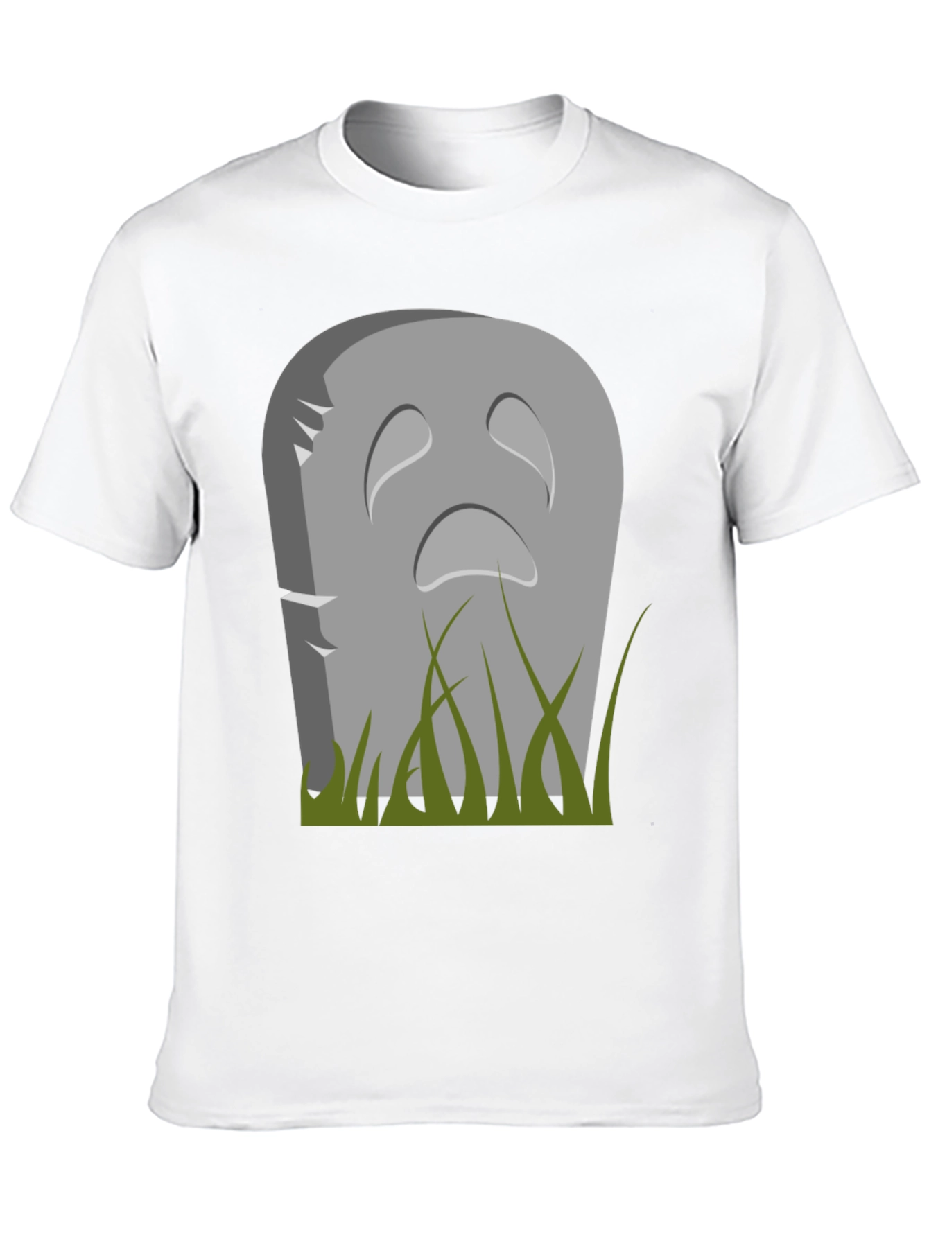 Sad Tombstone Graphic Tee - Halloween Apparel