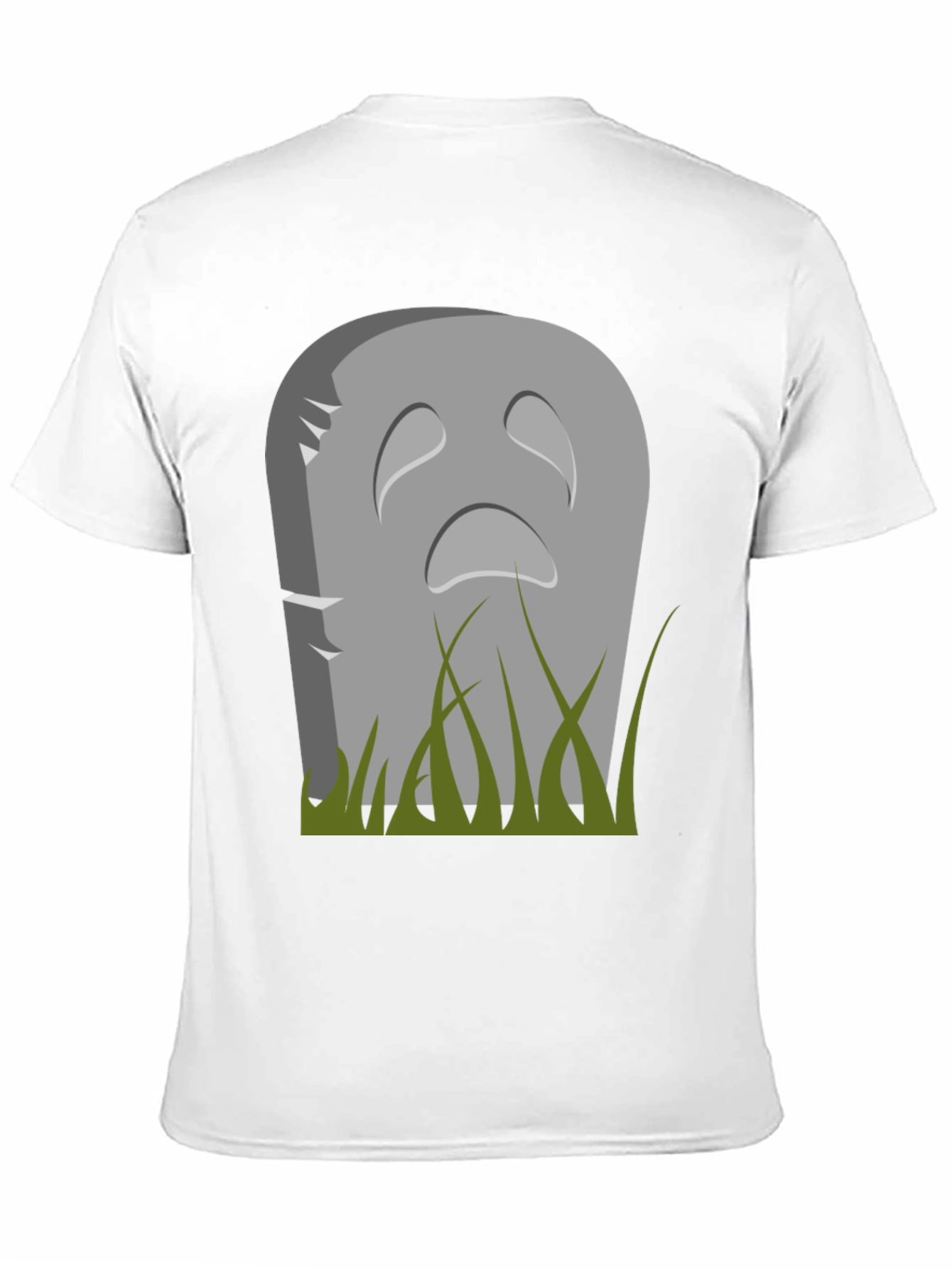 Sad Tombstone Graphic Tee - Halloween Apparel