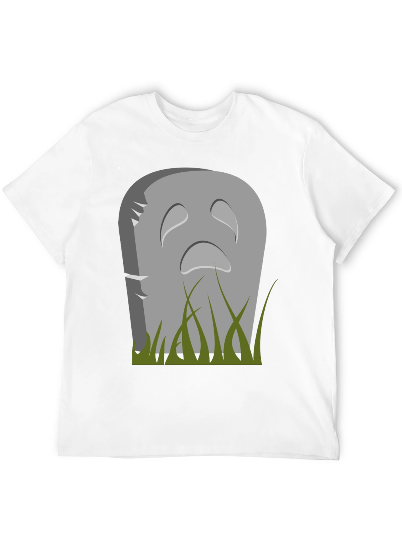 Sad Tombstone Graphic Tee - Halloween Apparel