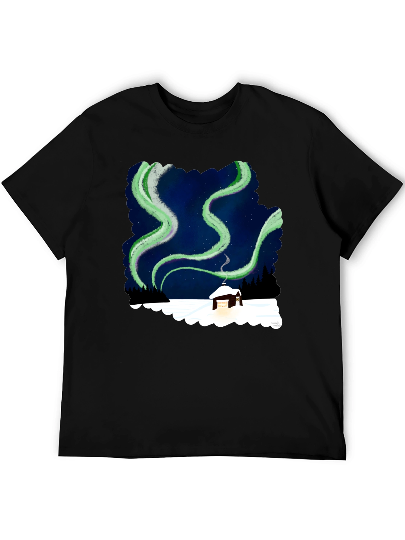 Aurora Cabin Black T-Shirt