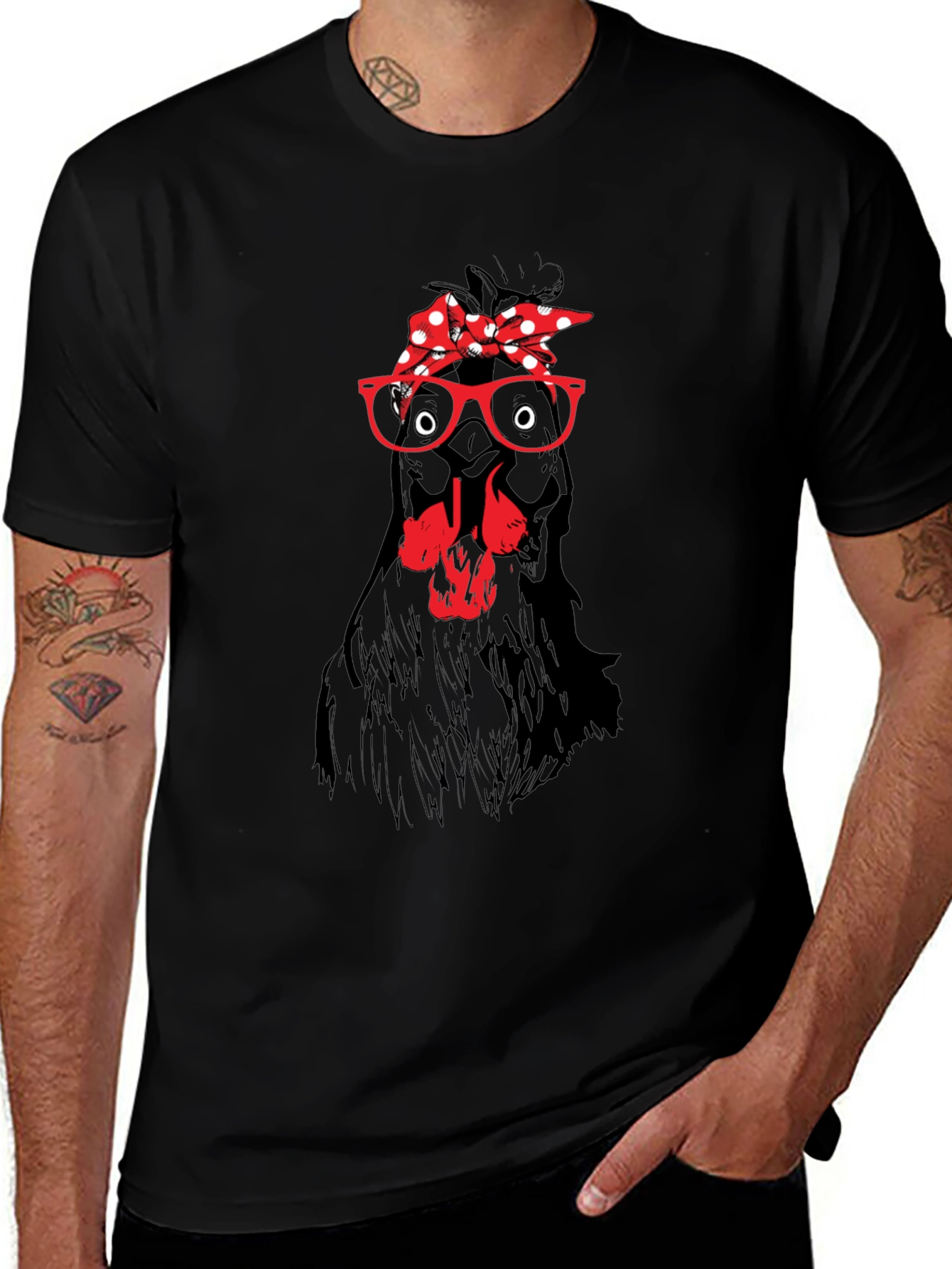 Funny Chicken with Bandana T-Shirt