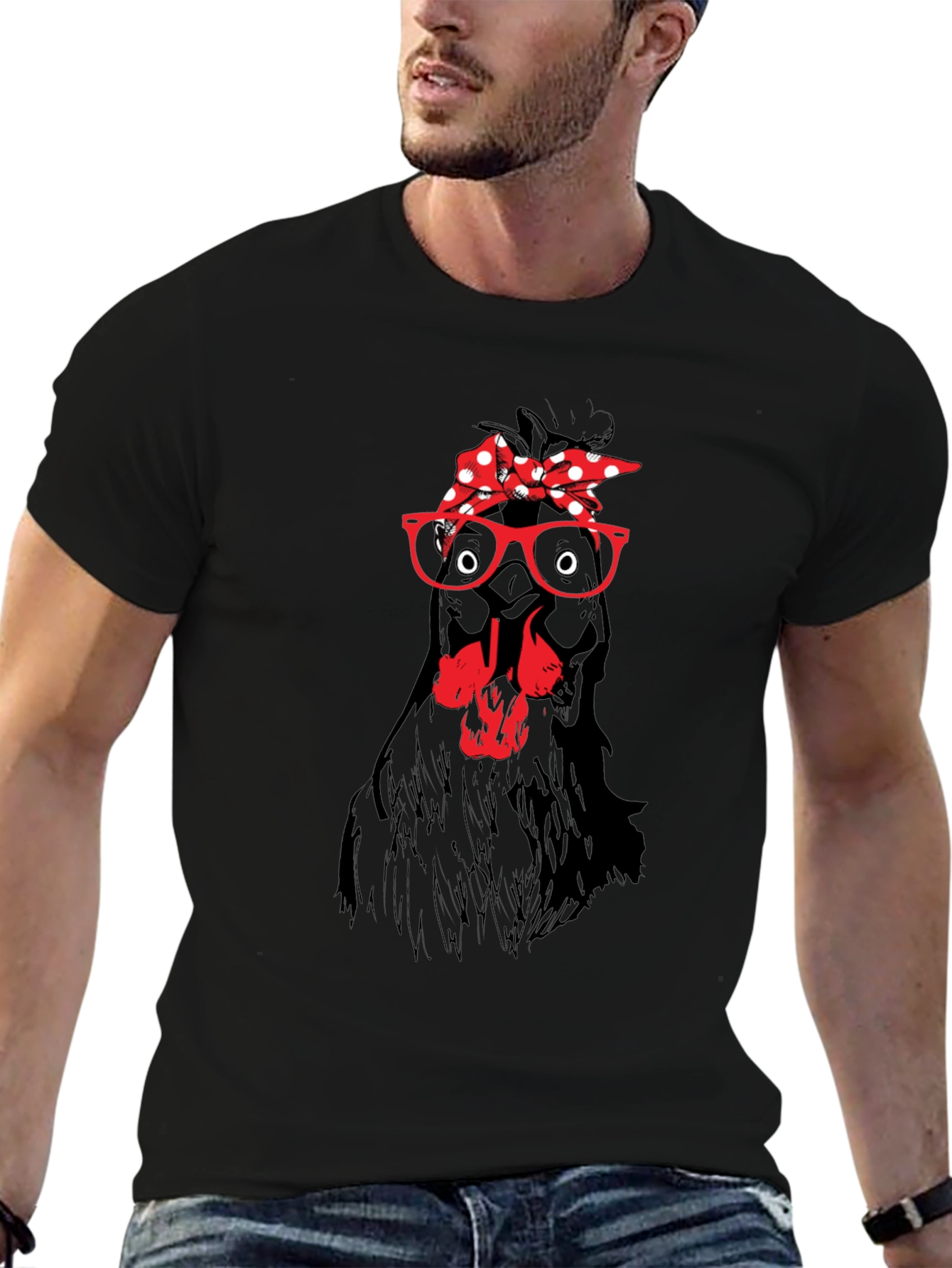 Funny Chicken with Bandana T-Shirt