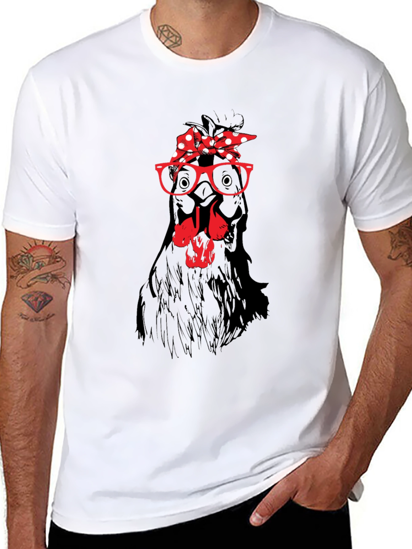Funny Chicken with Bandana T-Shirt