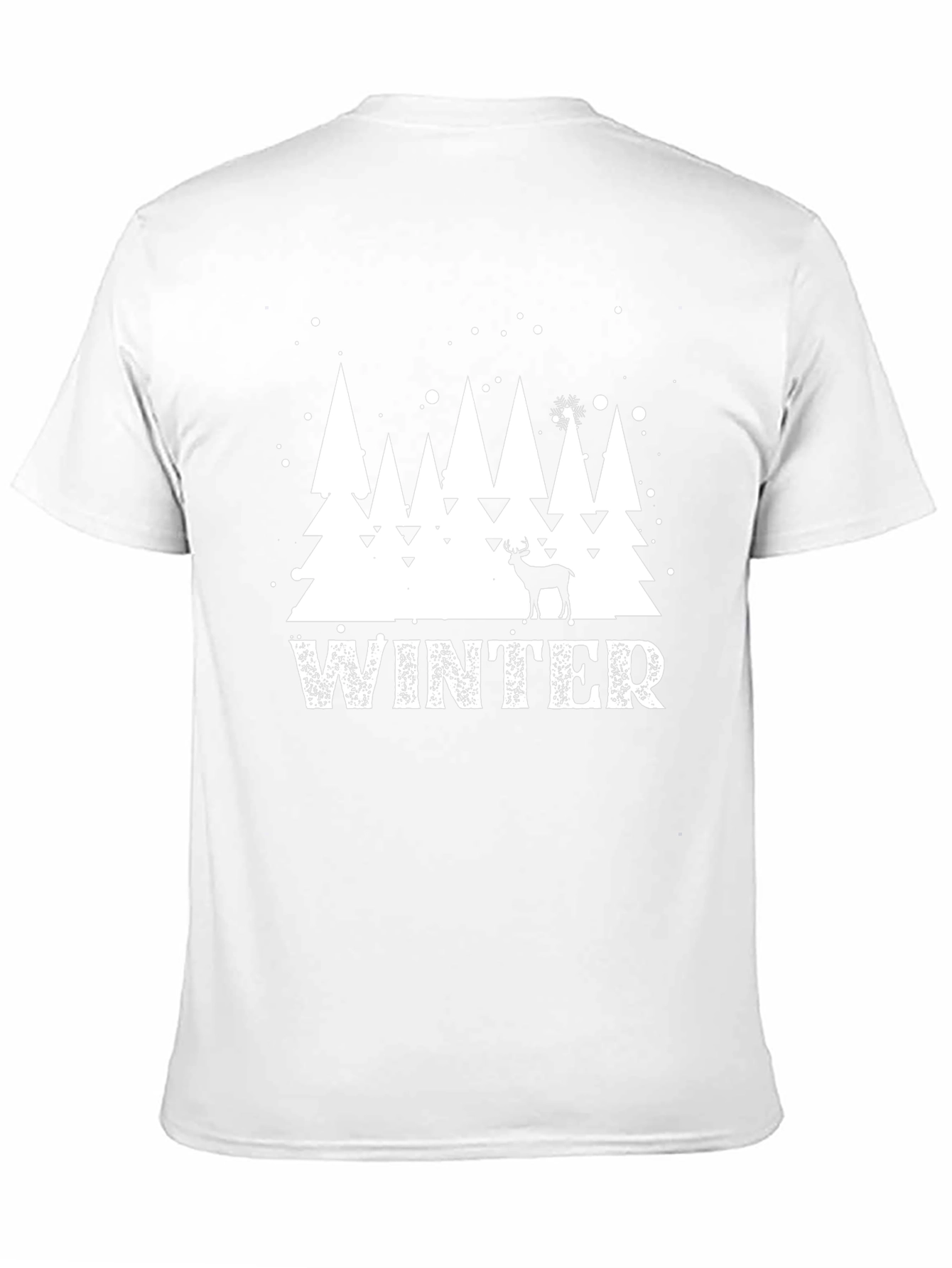 Winter Scene Graphic Tee - Holiday Deer Shirt