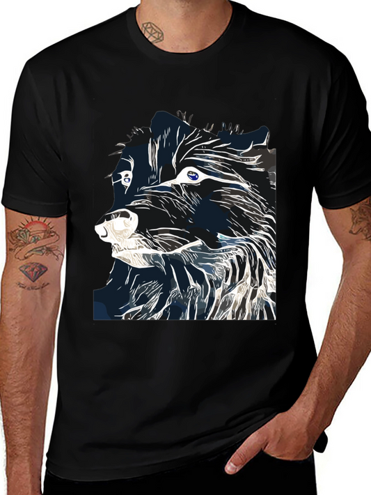 Abstract Wolf Graphic T-Shirt | Cool Animal Tee