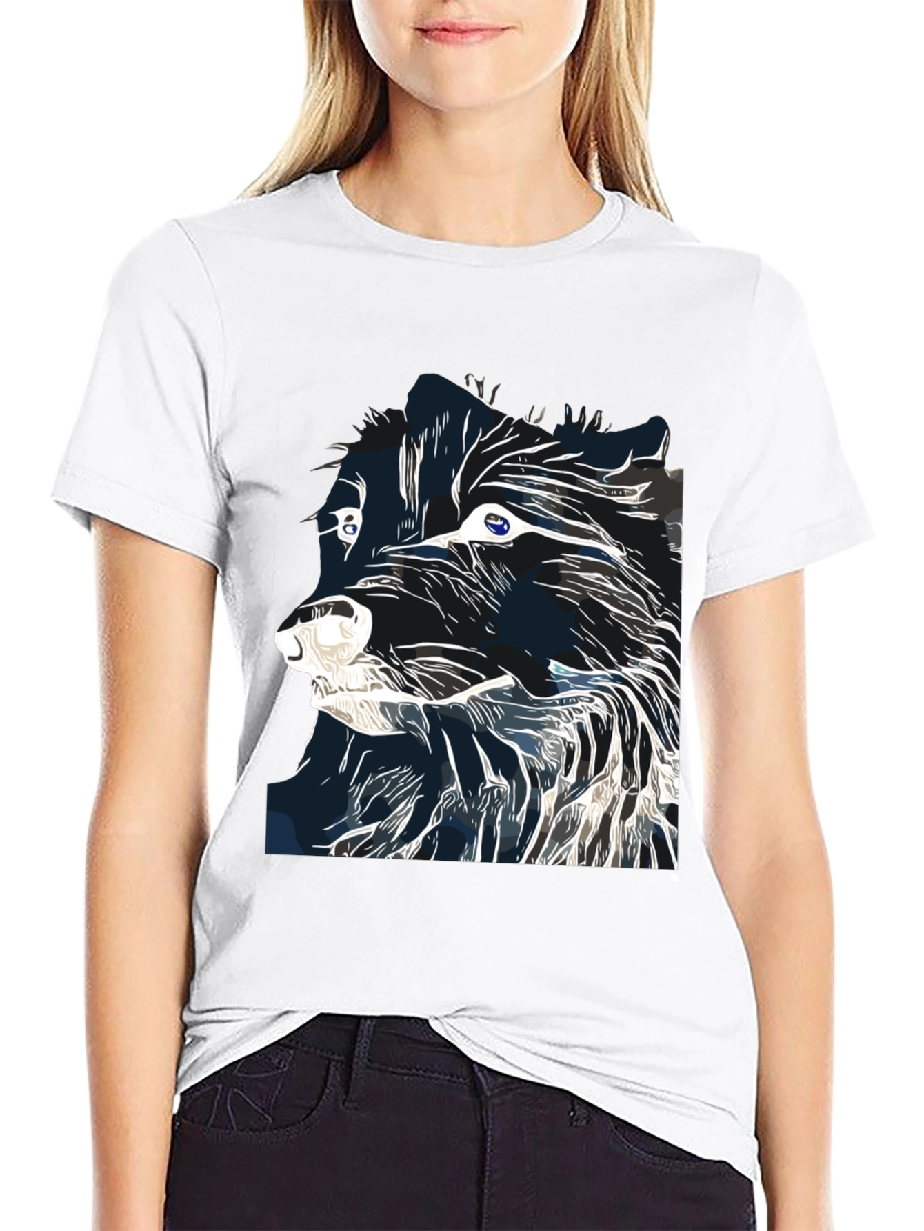 Abstract Wolf Graphic T-Shirt | Cool Animal Tee