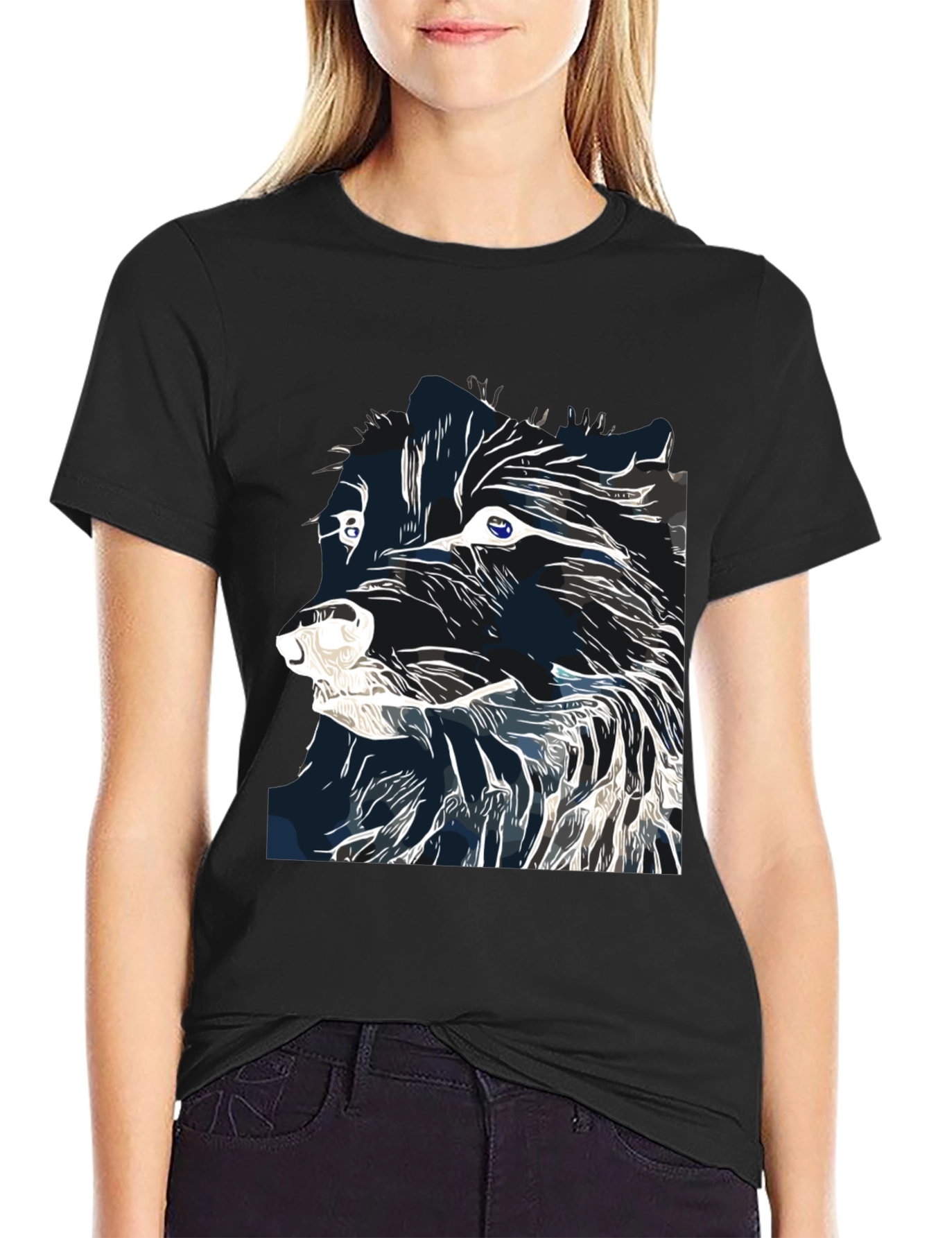 Abstract Wolf Graphic T-Shirt | Cool Animal Tee