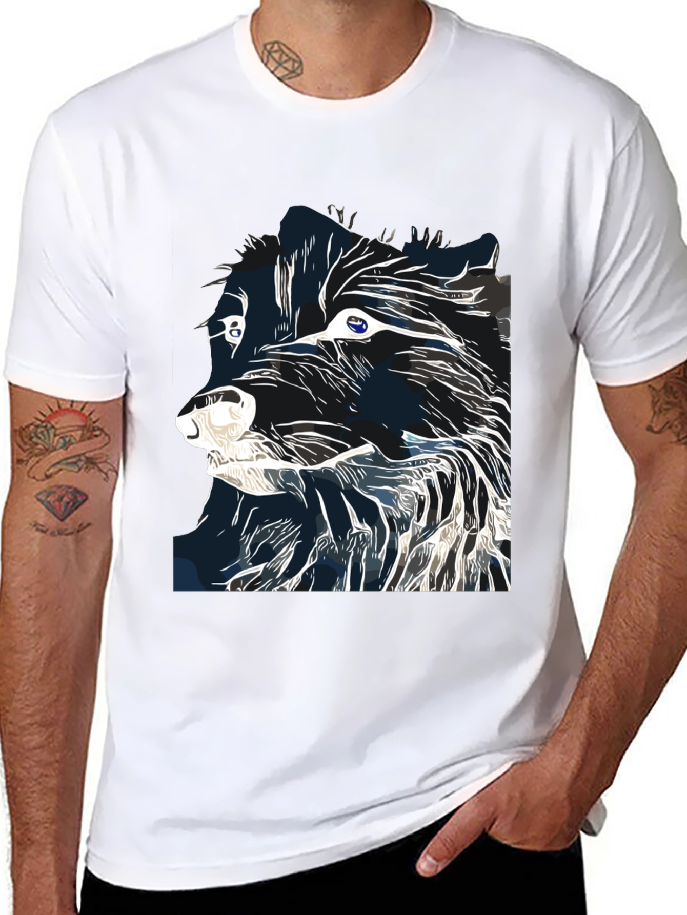 Abstract Wolf Graphic T-Shirt | Cool Animal Tee
