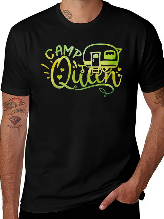 Camp Queen Graphic Tee - Camping Lover Shirt
