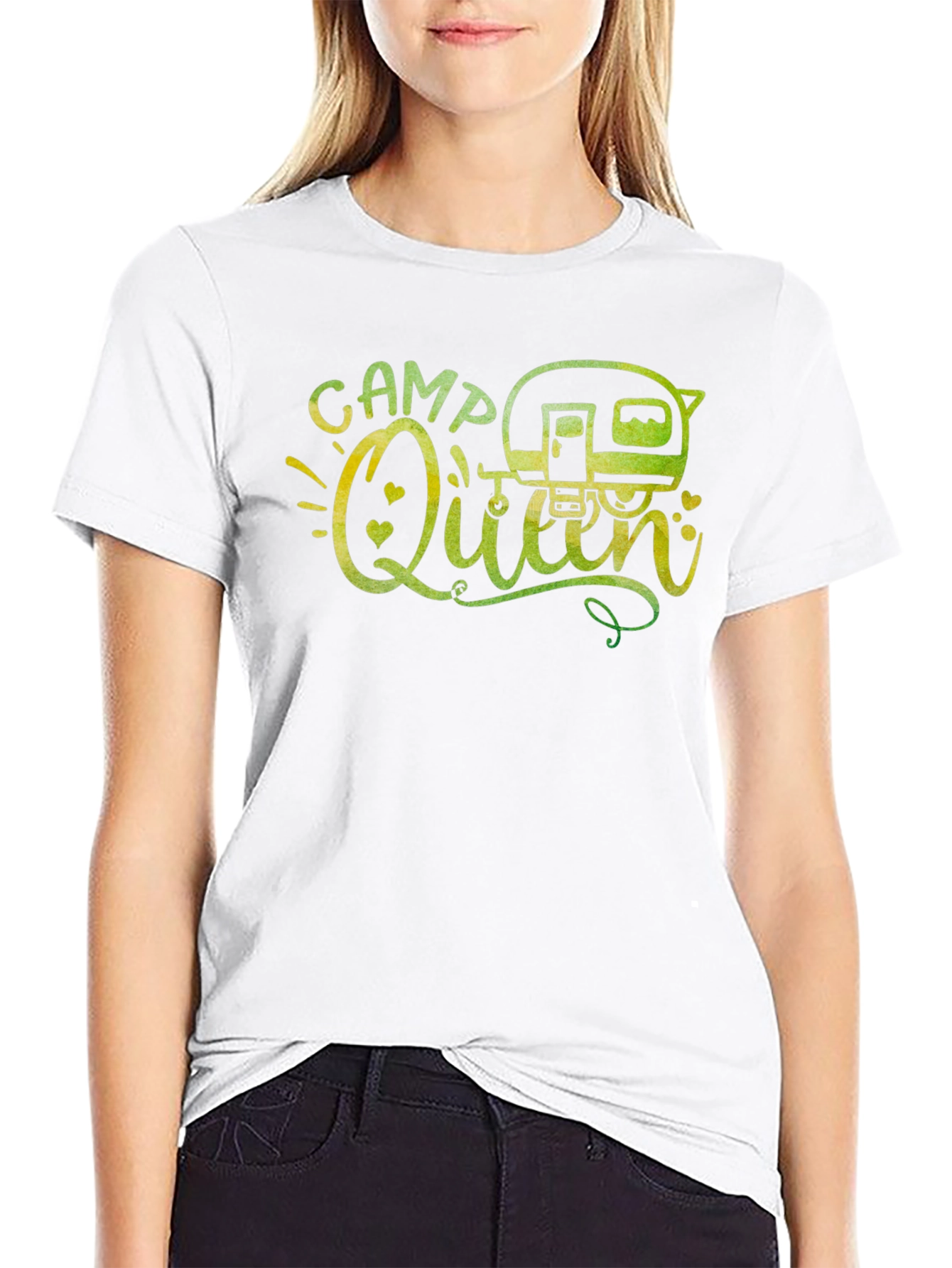 Camp Queen Graphic Tee - Camping Lover Shirt