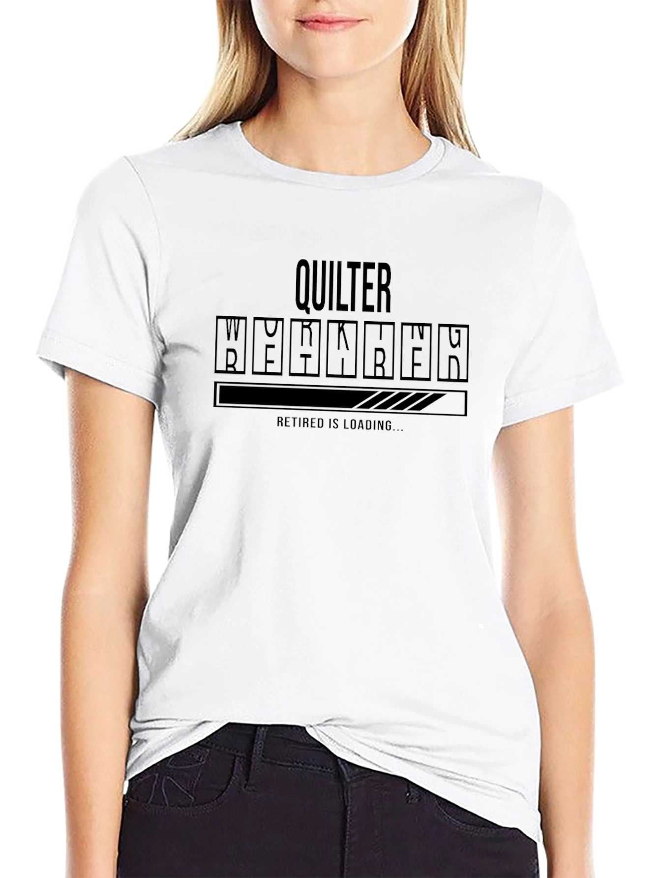 Quilter Retired Loading T-Shirt