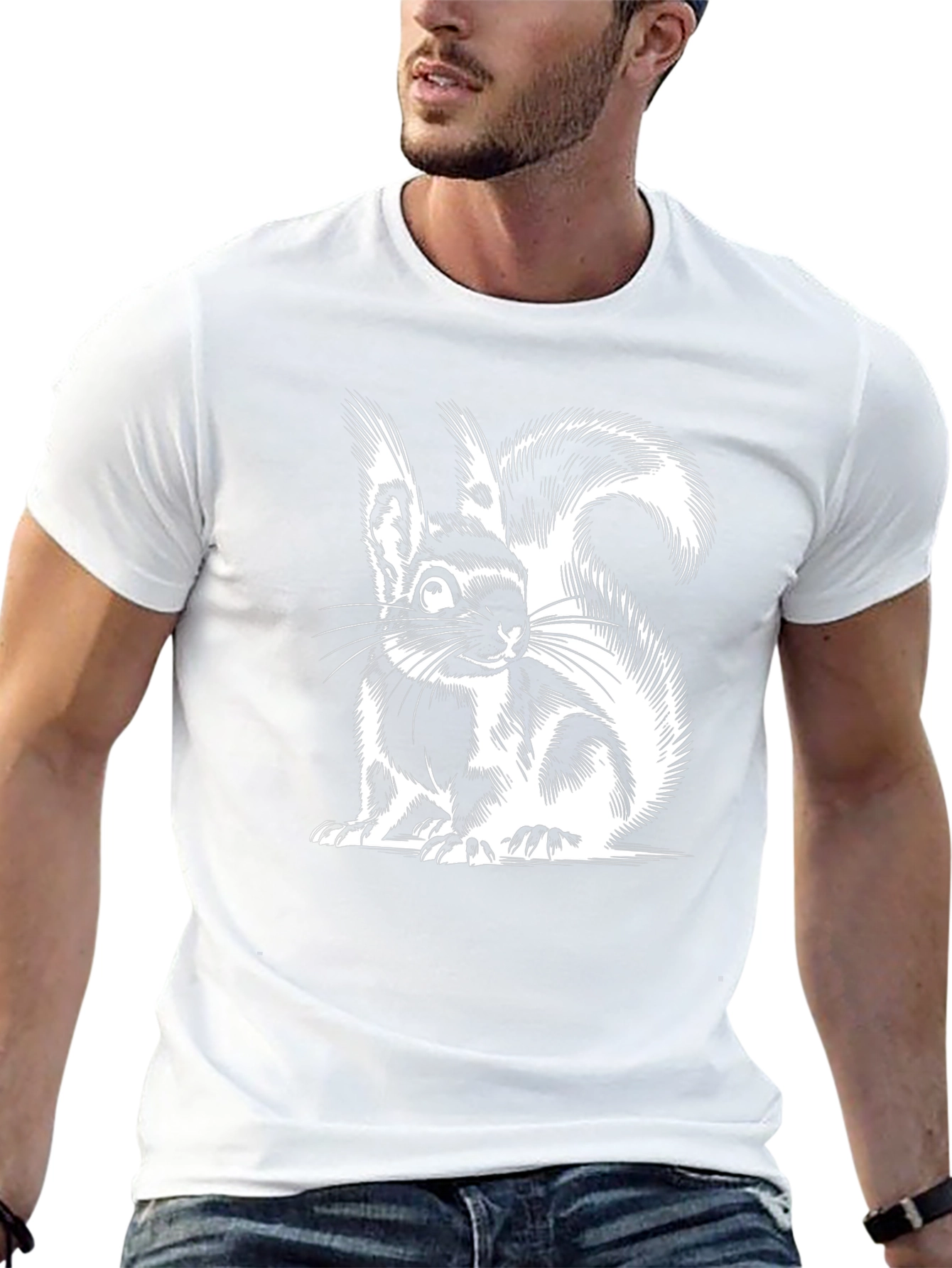 Squirrel Graphic Tee - Black