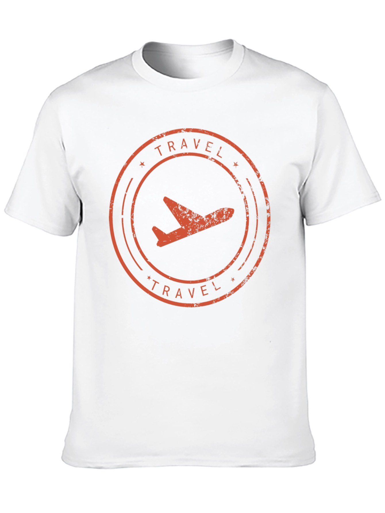 Travel Airplane Graphic Tee - Black Cotton T-Shirt