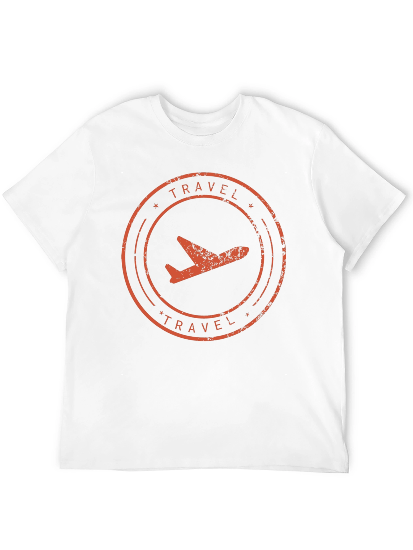 Travel Airplane Graphic Tee - Black Cotton T-Shirt