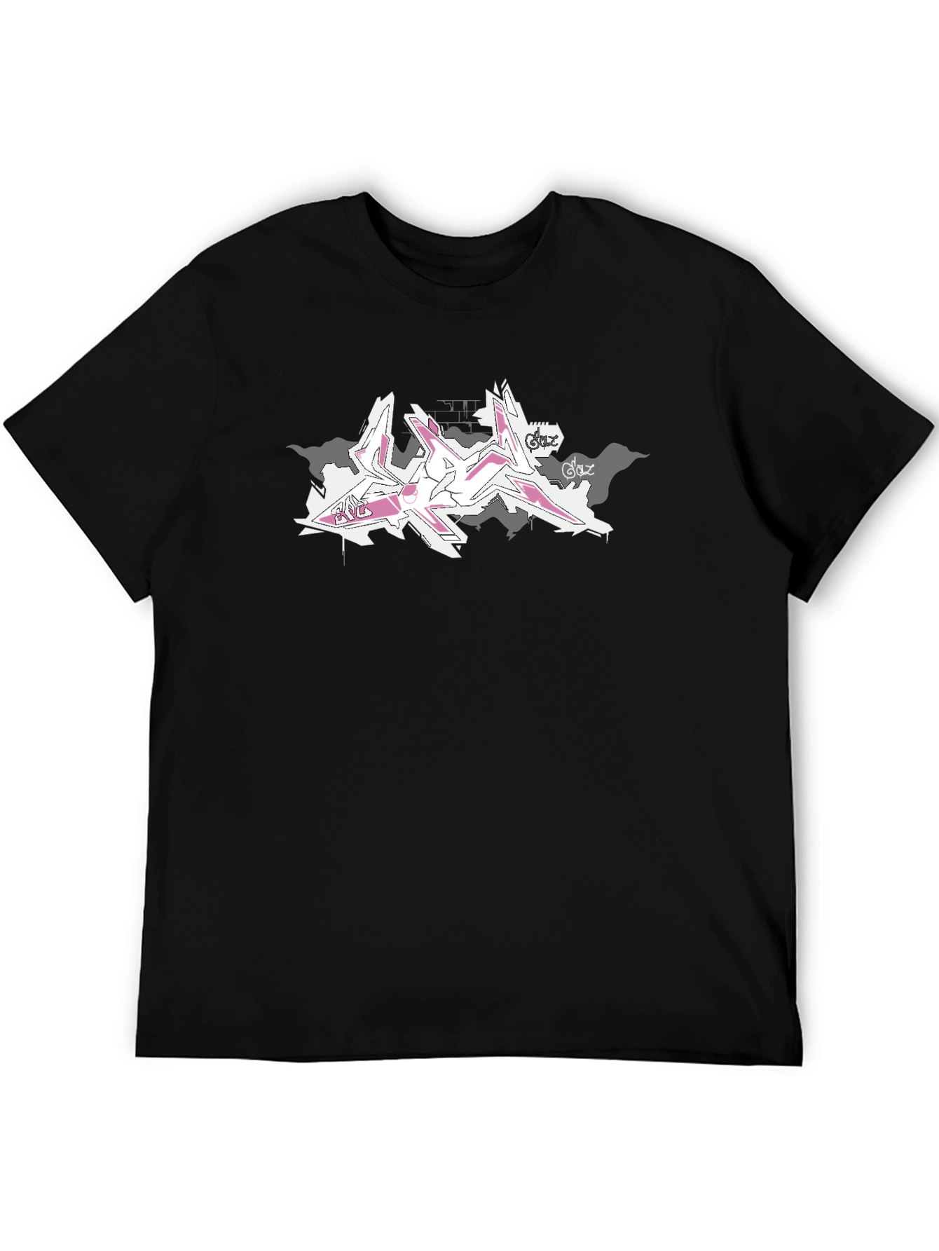 Abstract Graffiti Print Black T-Shirt