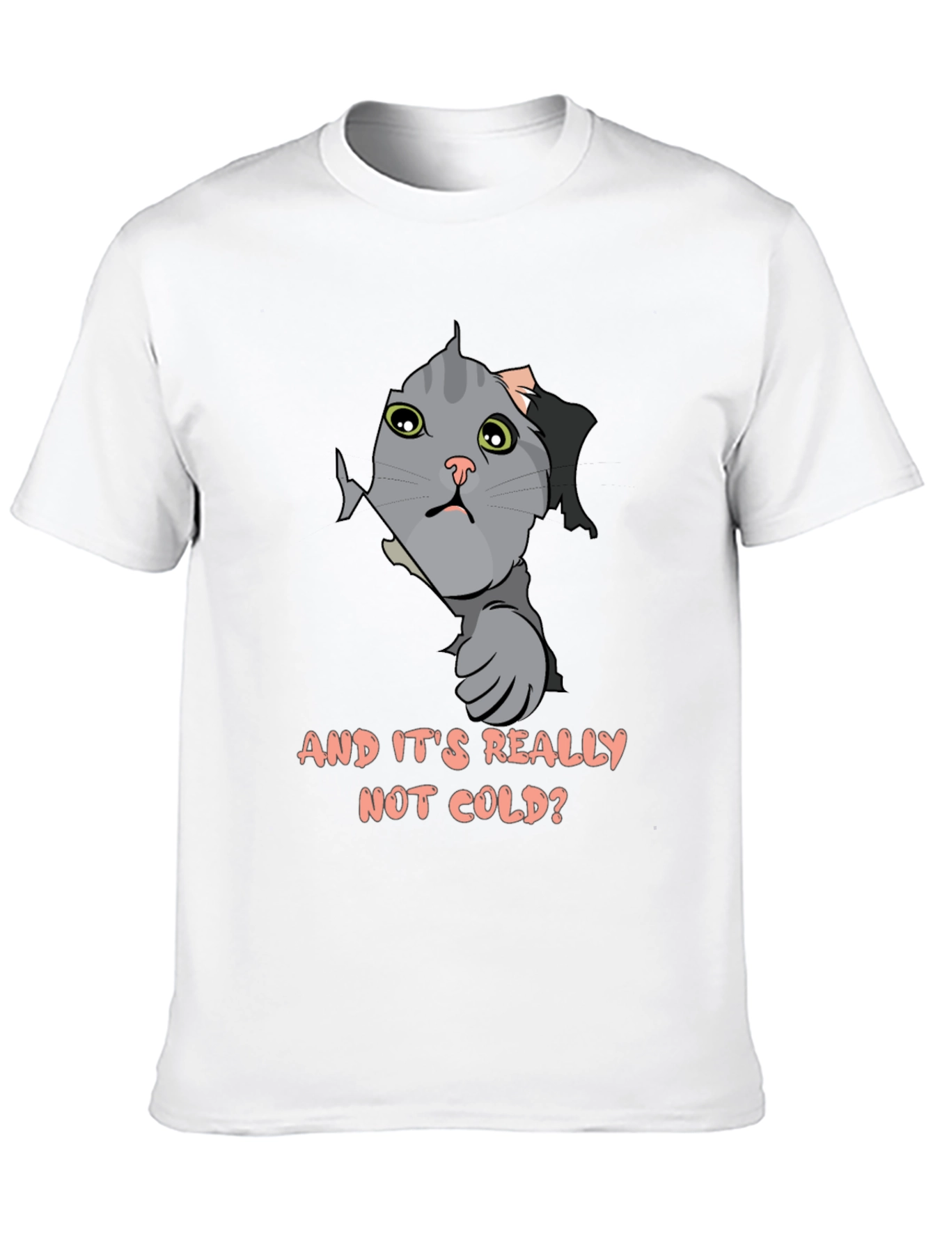 Cat Peek T-Shirt - Funny Kitten Design