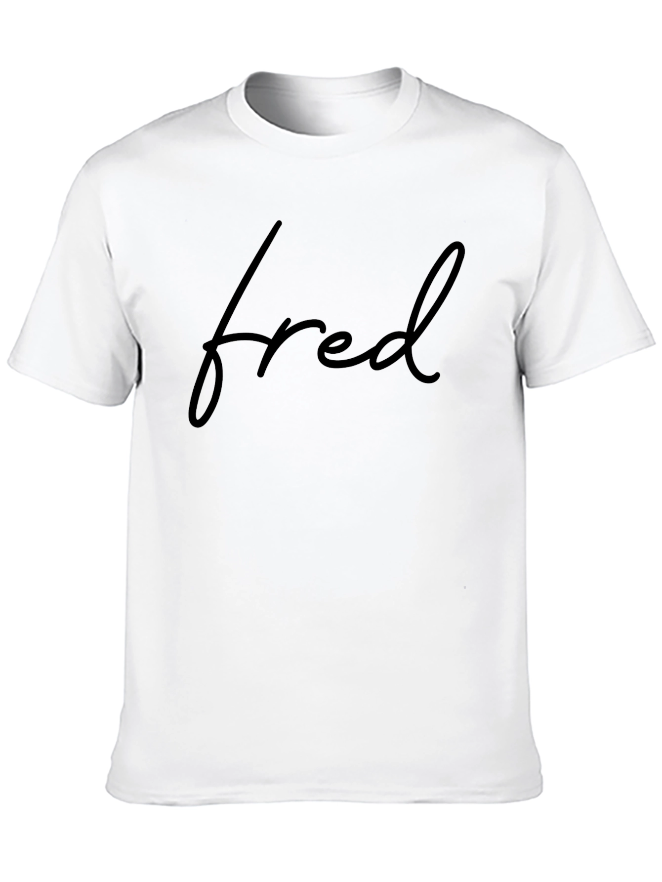 Fred Script Black T-Shirt - Modern Style