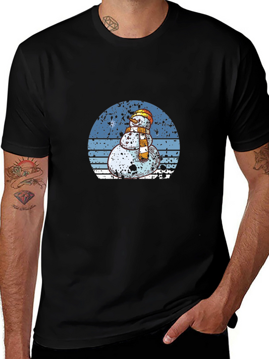Snowman Graphic Tee - Vintage Style