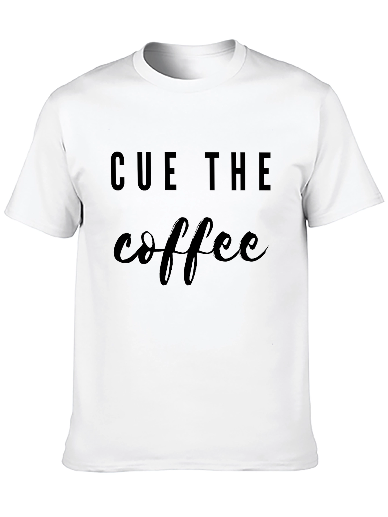 Cue The Coffee Graphic Tee - Black T-Shirt