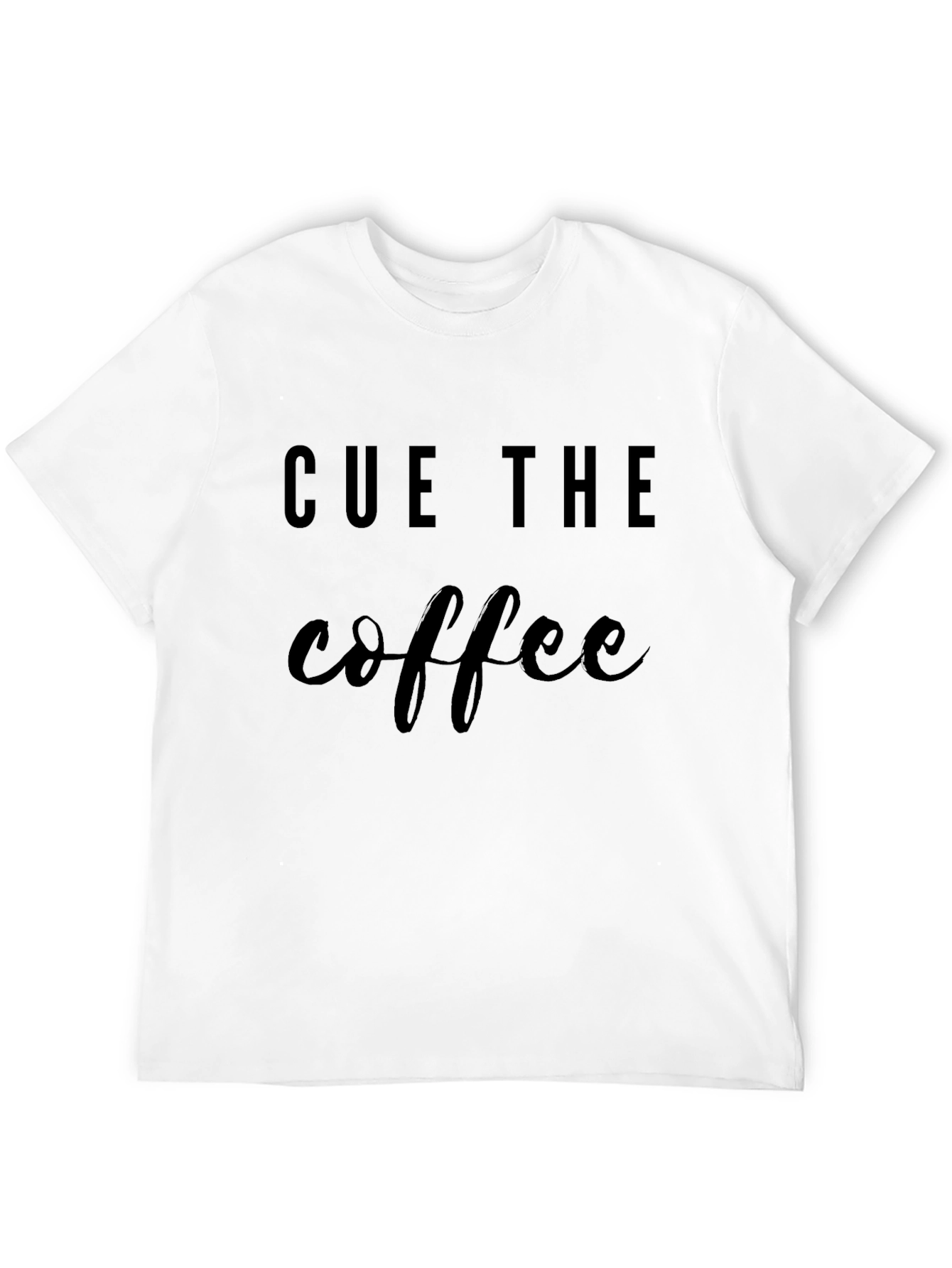 Cue The Coffee Graphic Tee - Black T-Shirt