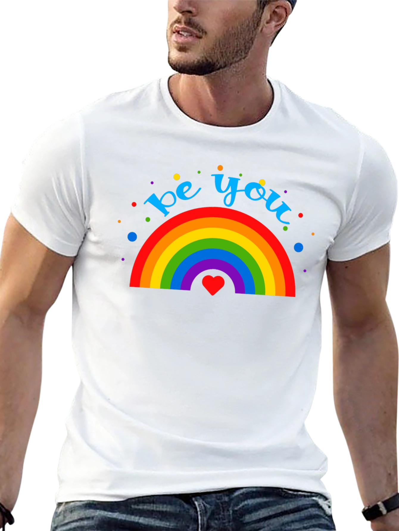 Be You Rainbow Graphic Tee - Pride & Positivity