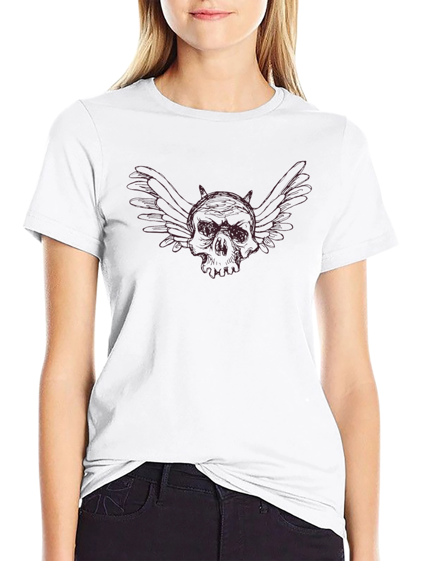 Skull Winged T-Shirt - Dark Aesthetic Tee