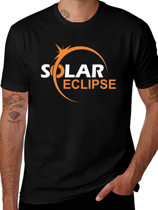 Solar Eclipse Graphic T-Shirt - Trendy Black Tee