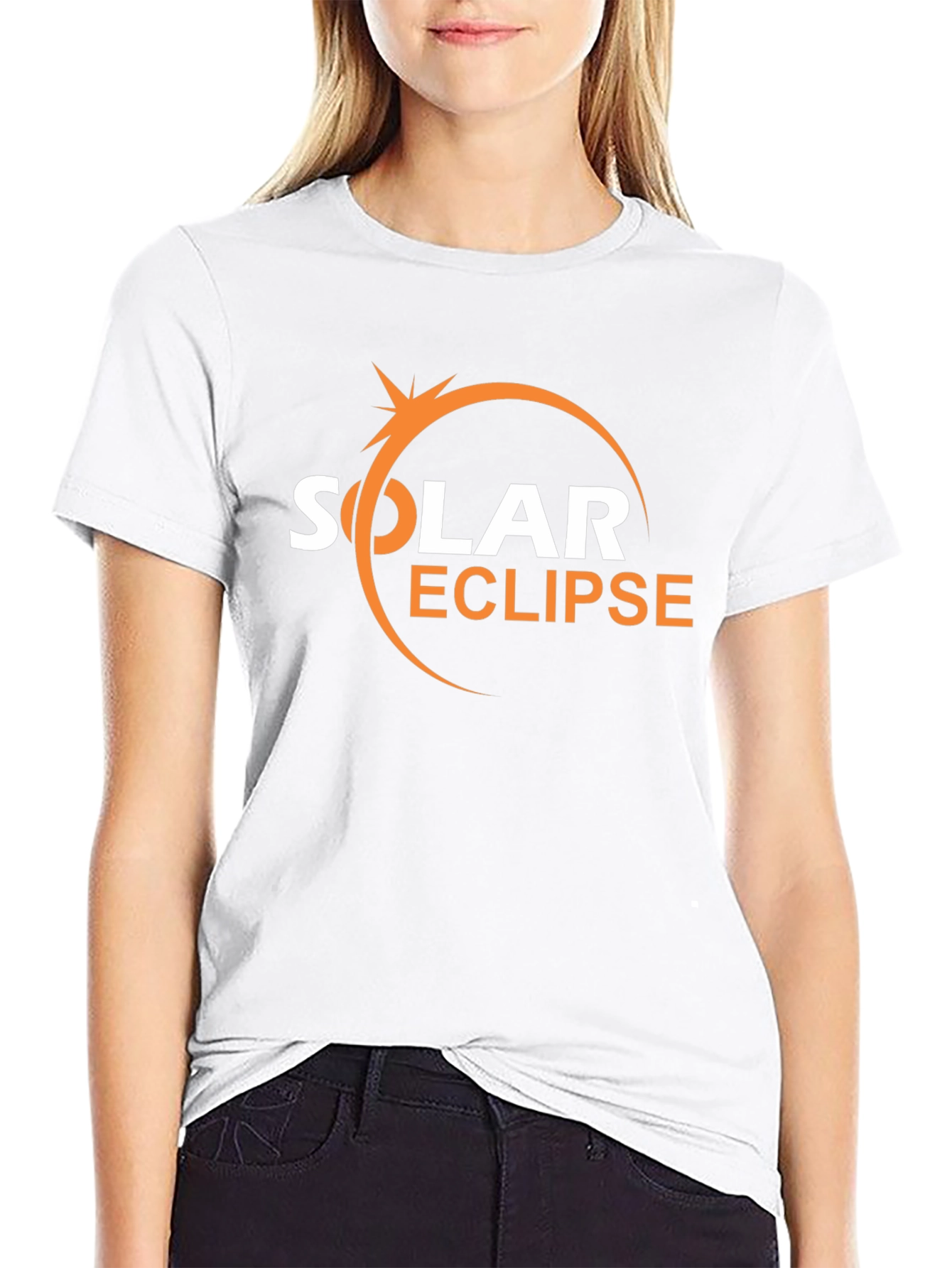Solar Eclipse Graphic T-Shirt - Trendy Black Tee