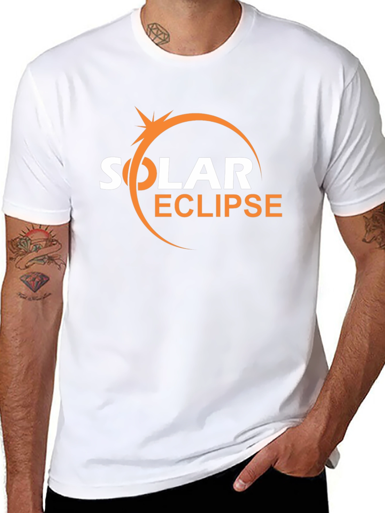 Solar Eclipse Graphic T-Shirt - Trendy Black Tee
