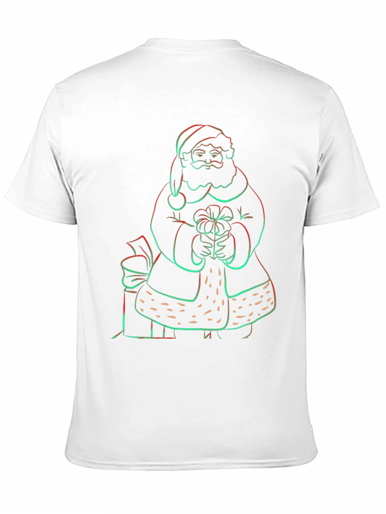 Neon Santa Graphic Tee - Holiday Festive Shirt