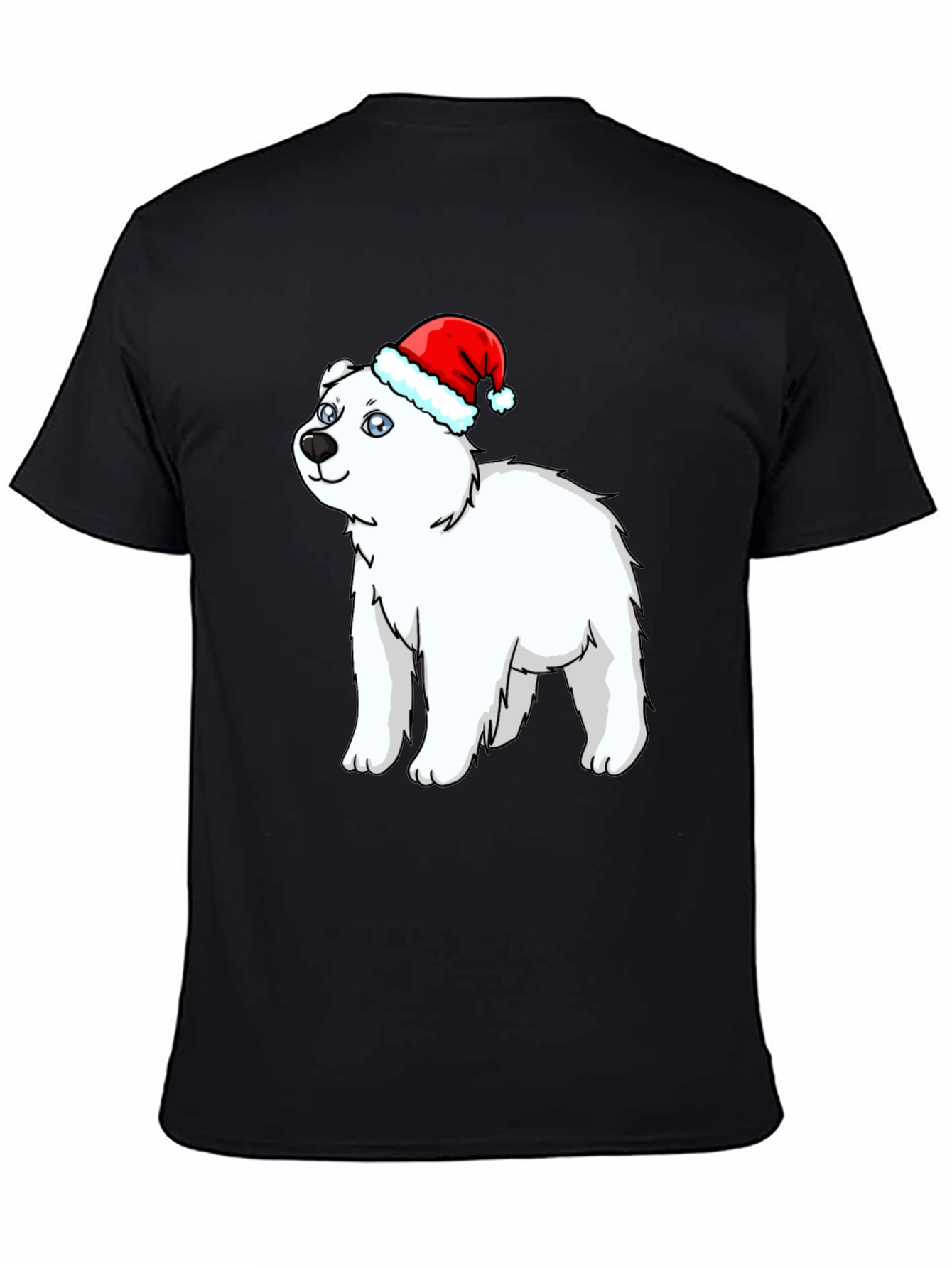 Festive Polar Bear Graphic Tee - Holiday Fun