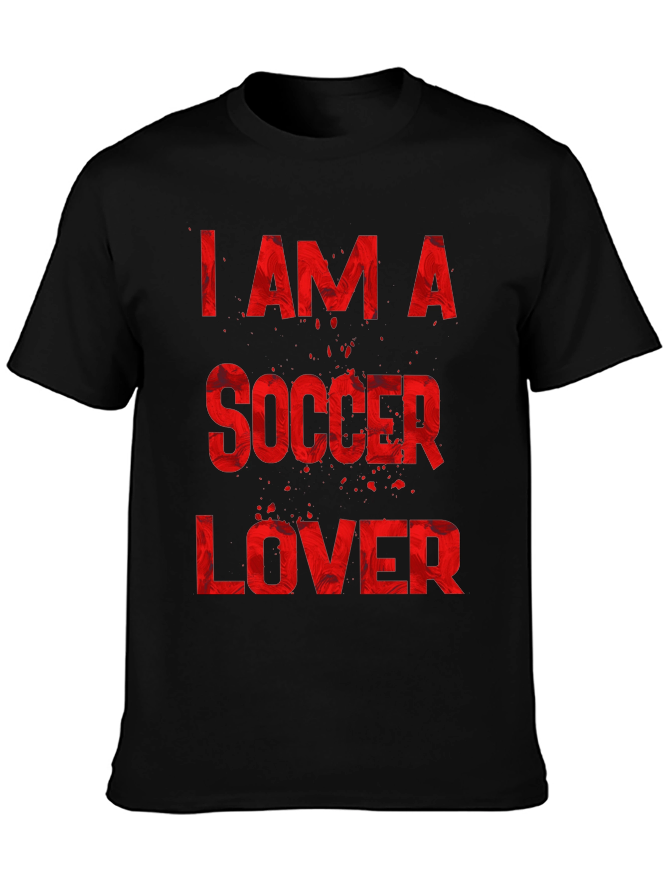 I Am A Soccer Lover Black Graphic Tee