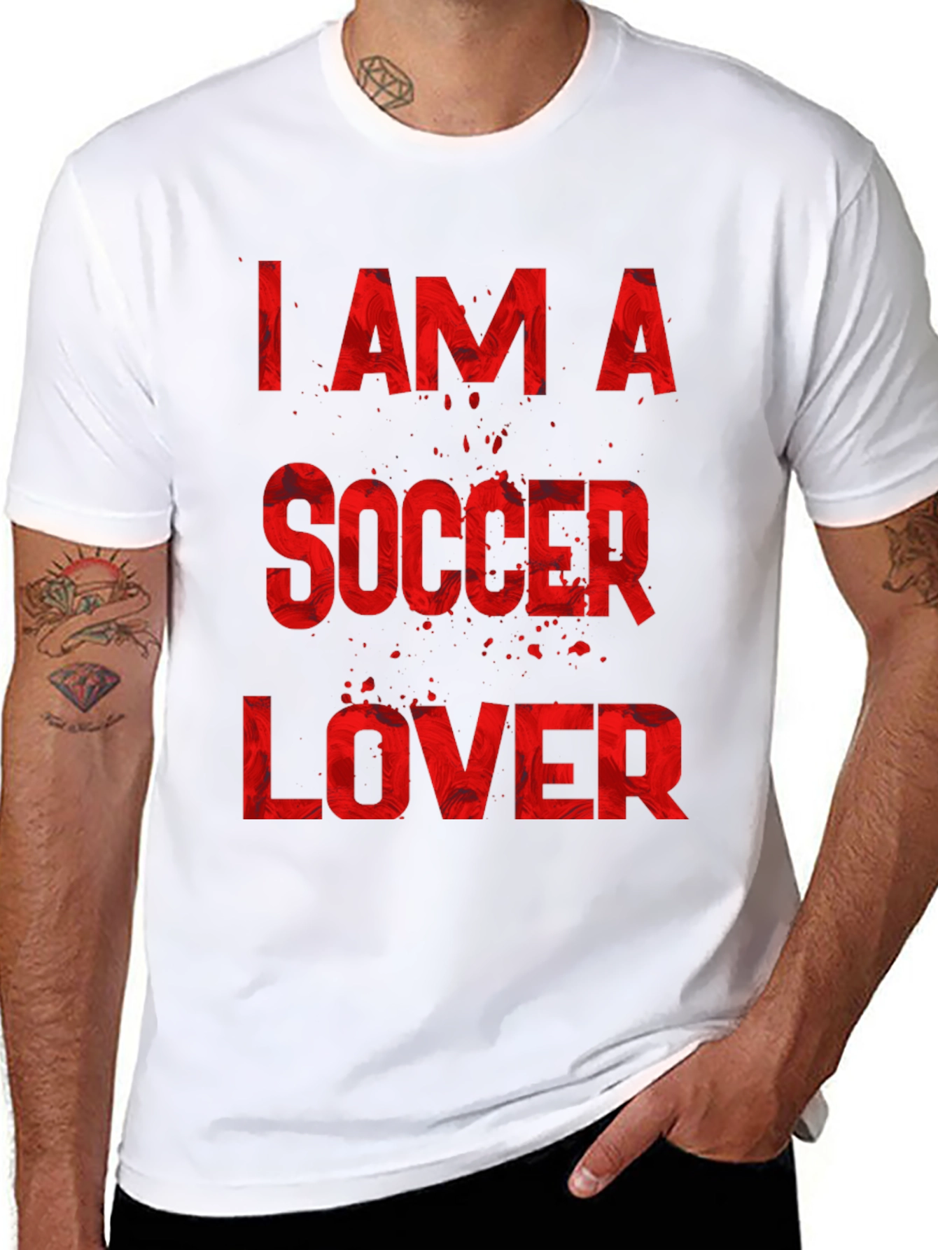 I Am A Soccer Lover Black Graphic Tee