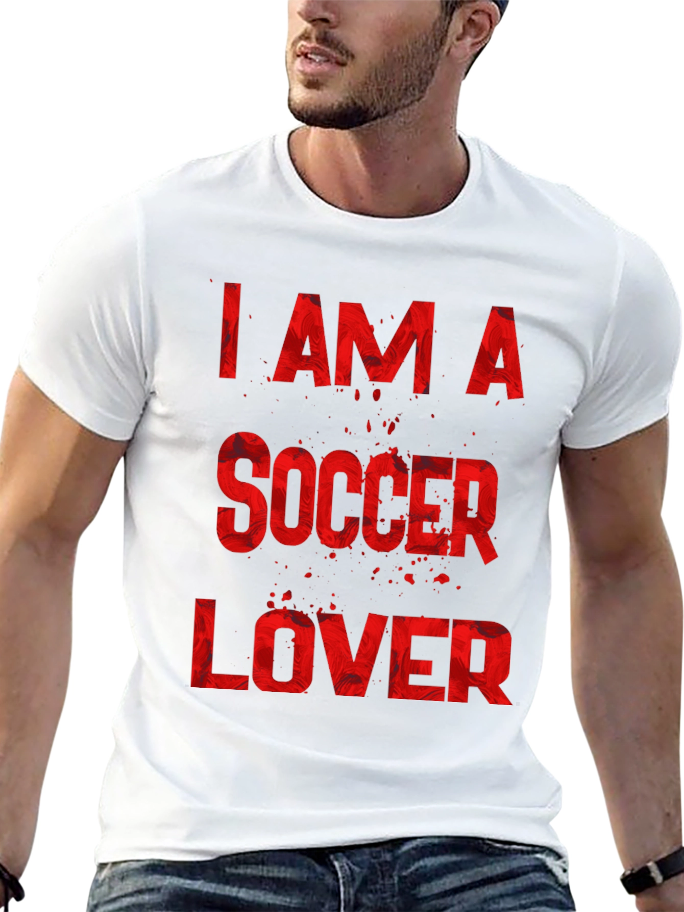 I Am A Soccer Lover Black Graphic Tee