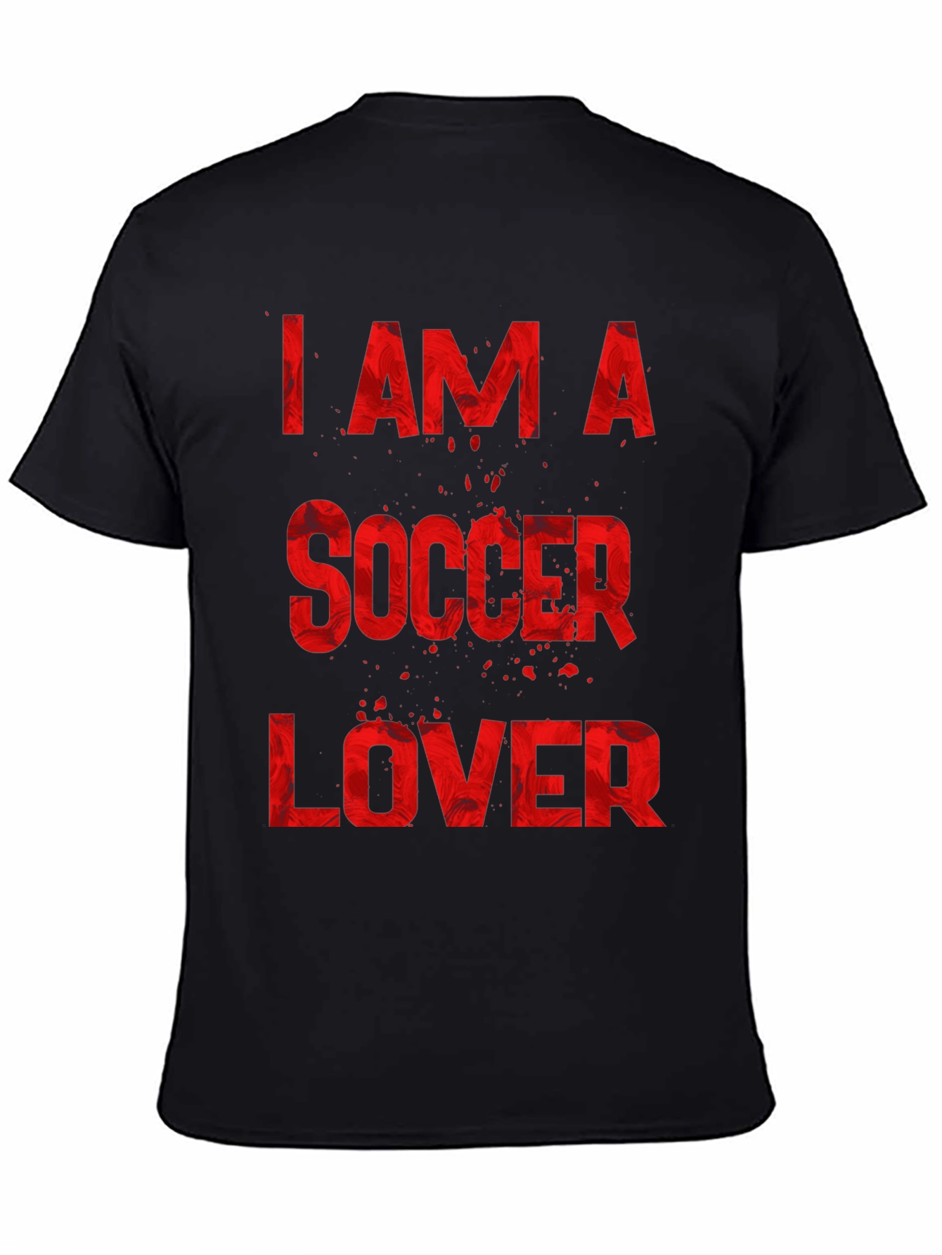 I Am A Soccer Lover Black Graphic Tee