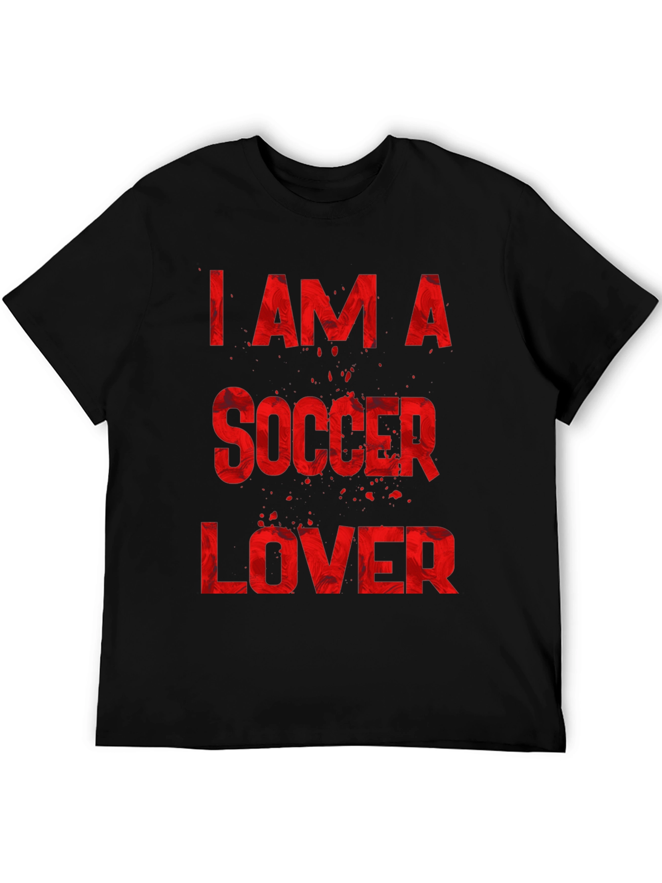 I Am A Soccer Lover Black Graphic Tee