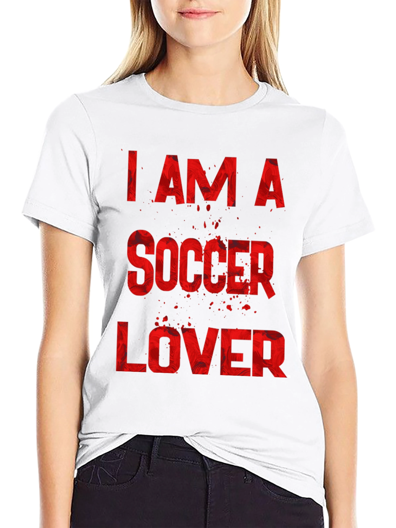 I Am A Soccer Lover Black Graphic Tee