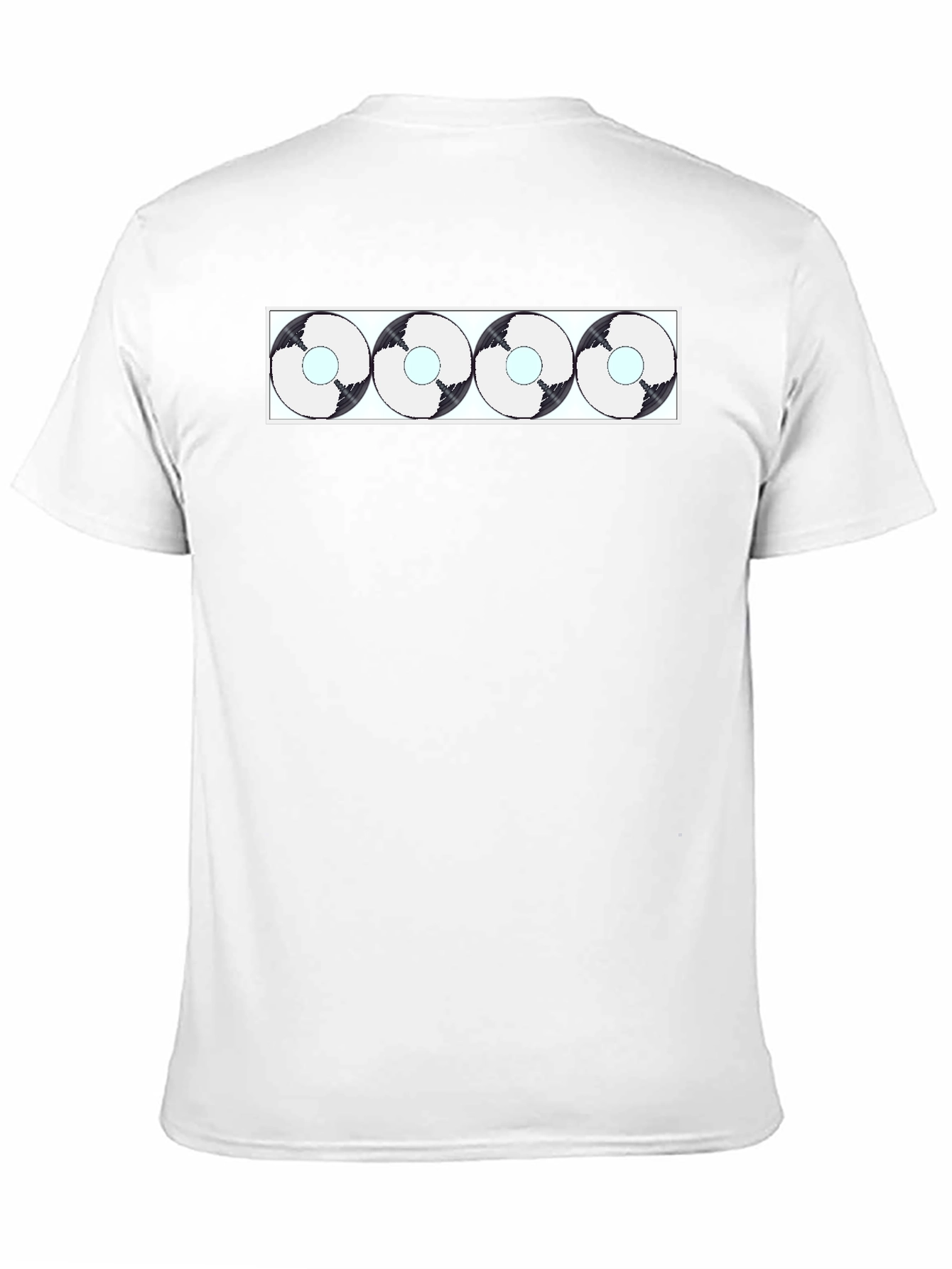 Abstract Circle Pattern Black T-Shirt