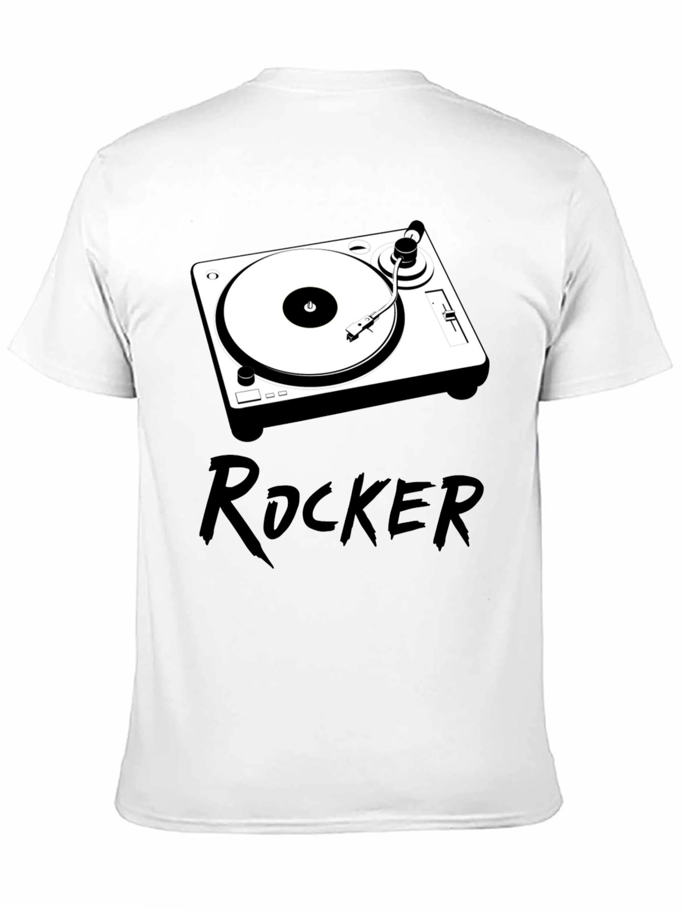 Rocker DJ Turntable Graphic Tee - Black