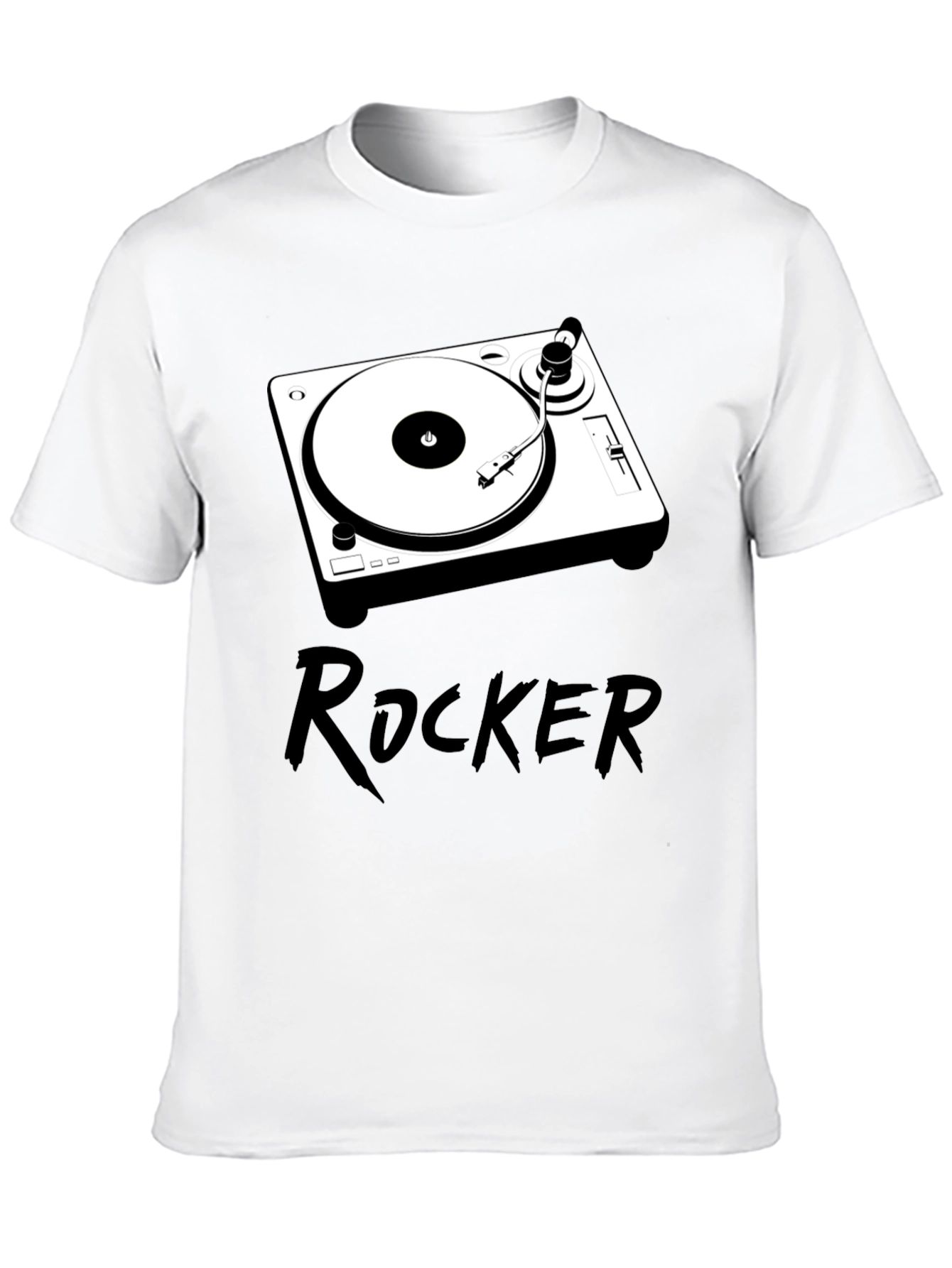 Rocker DJ Turntable Graphic Tee - Black