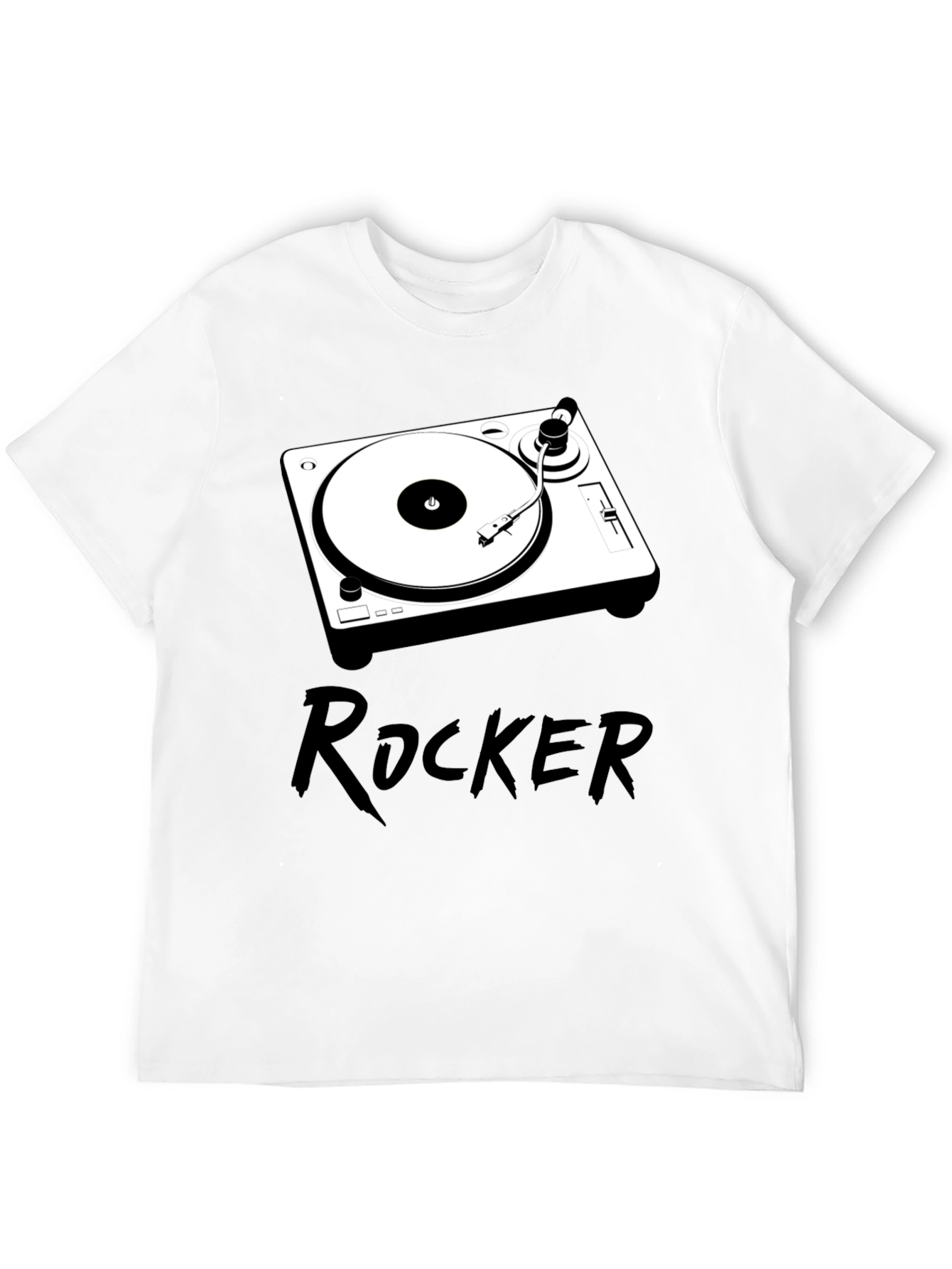 Rocker DJ Turntable Graphic Tee - Black