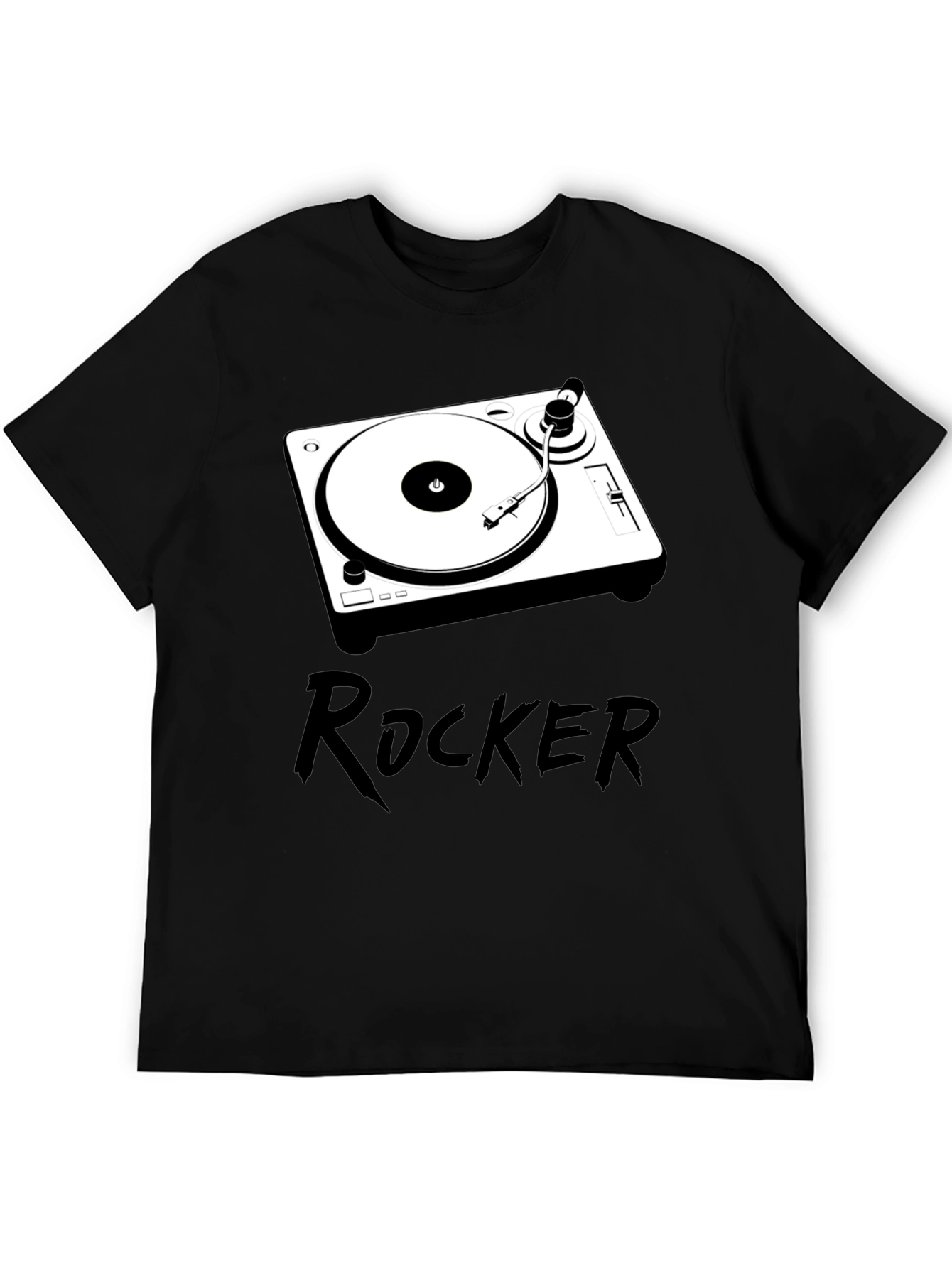 Rocker DJ Turntable Graphic Tee - Black