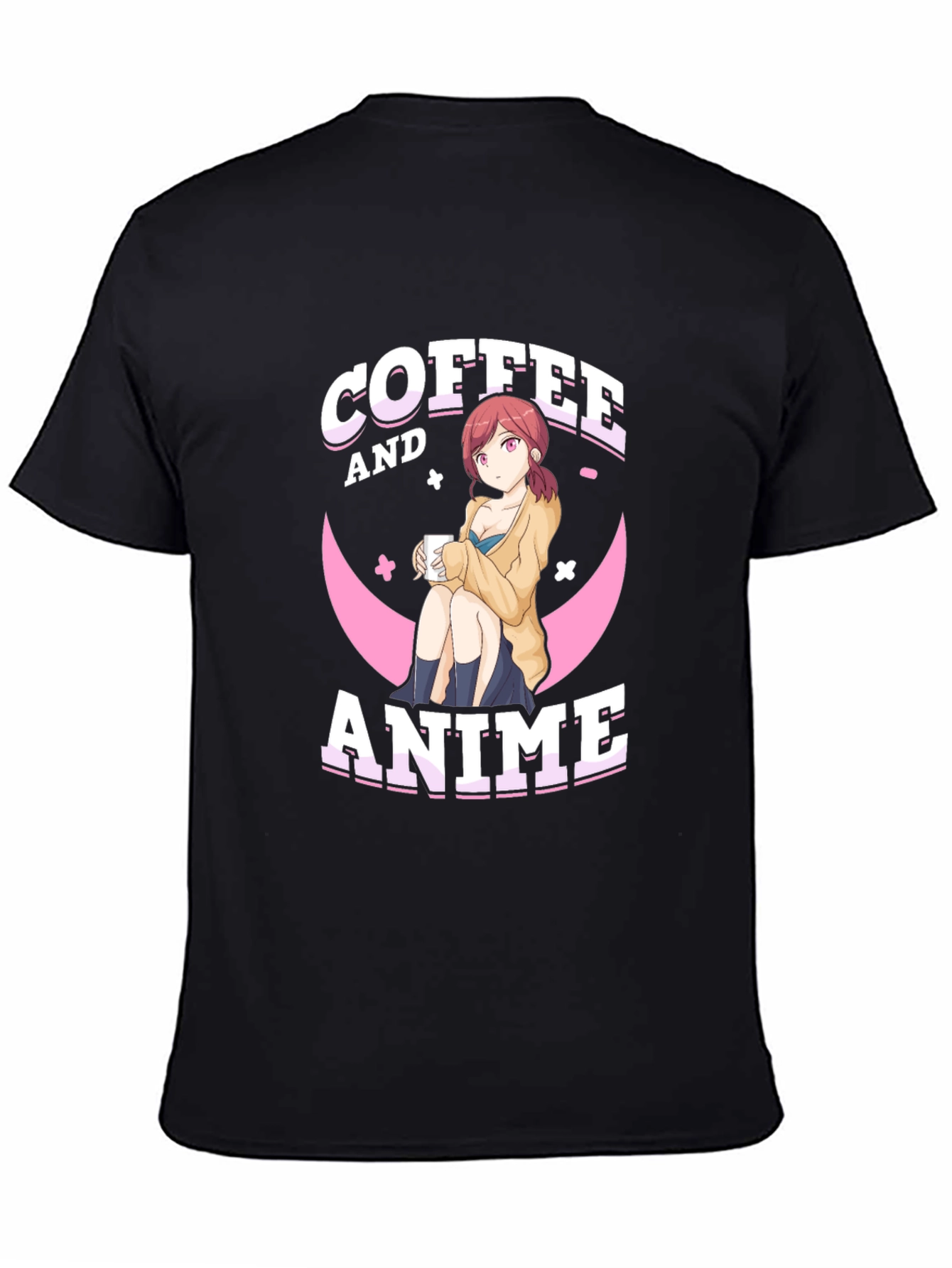 Coffee and Anime Graphic T-Shirt