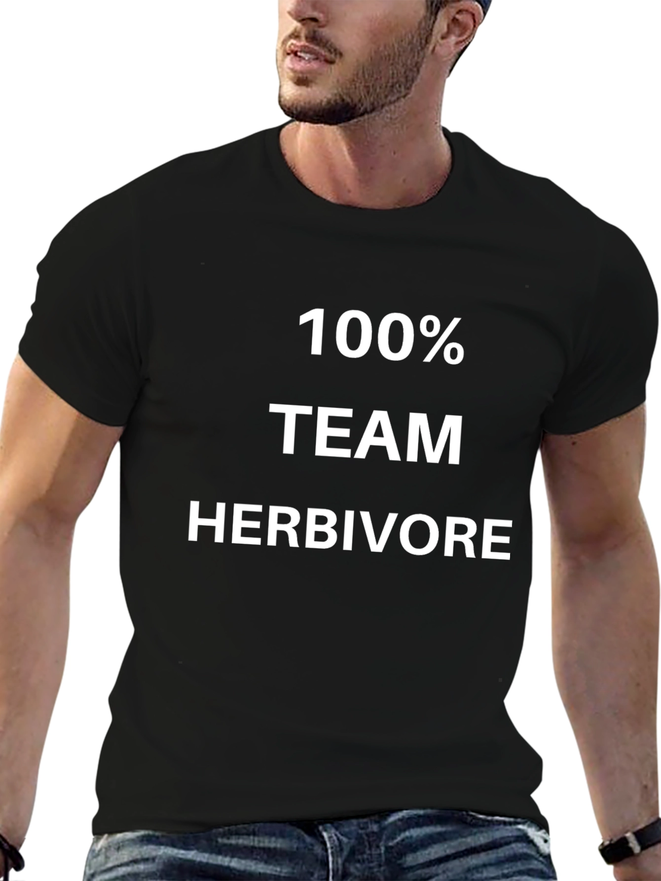 100% Team Herbivore Black T-Shirt