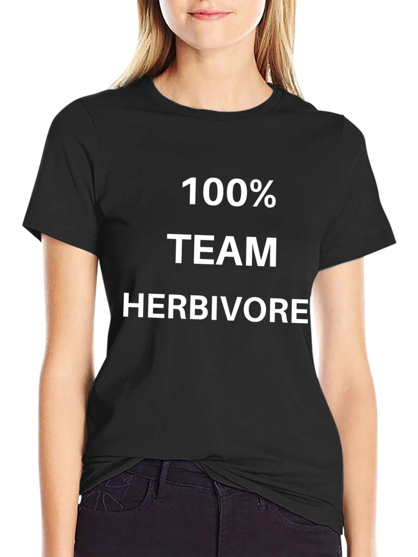 100% Team Herbivore Black T-Shirt