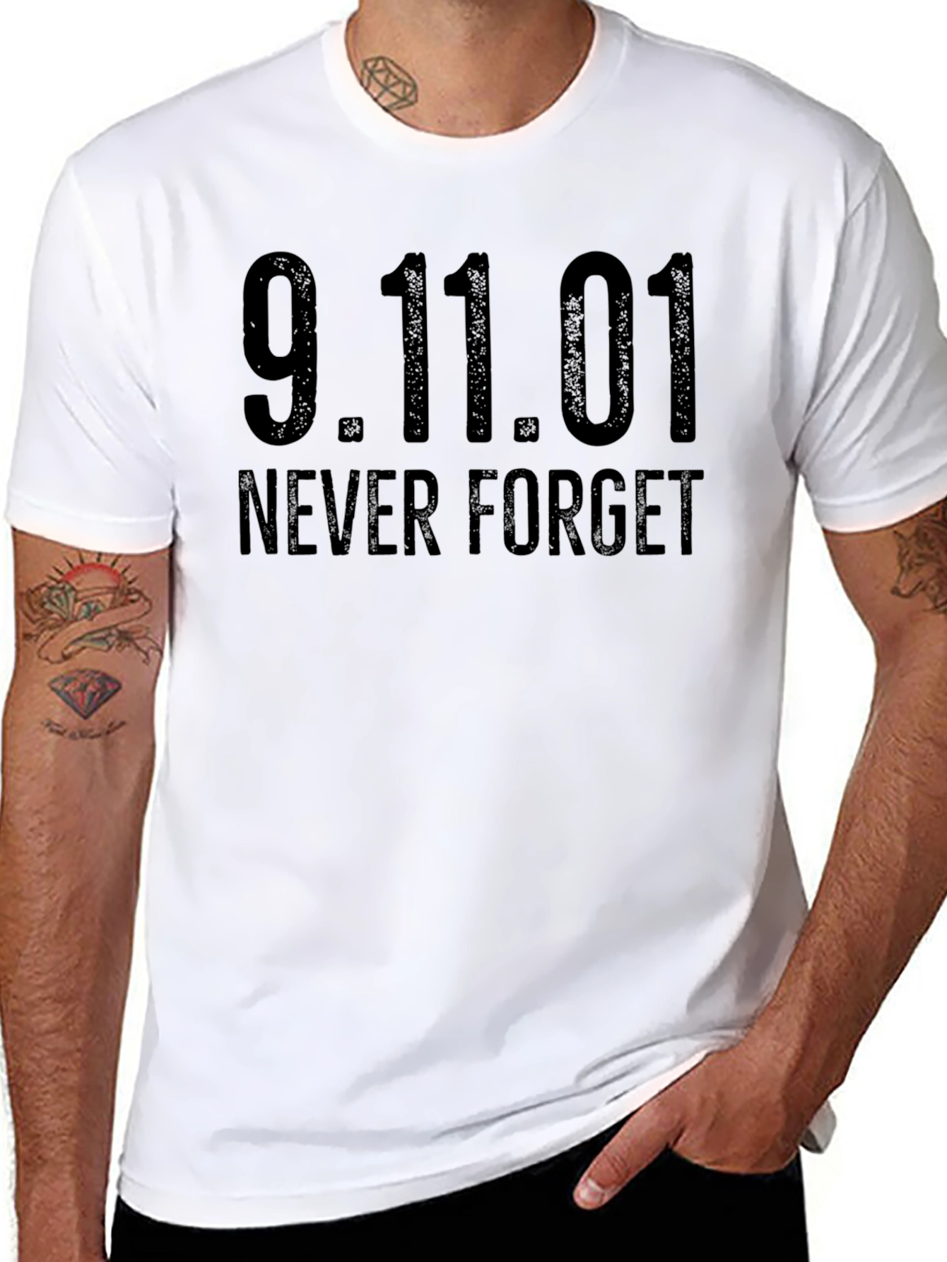 9/11 Never Forget Black T-Shirt