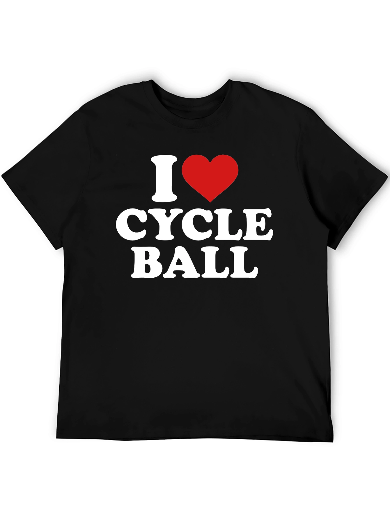 I Love Cycle Ball Black T-Shirt
